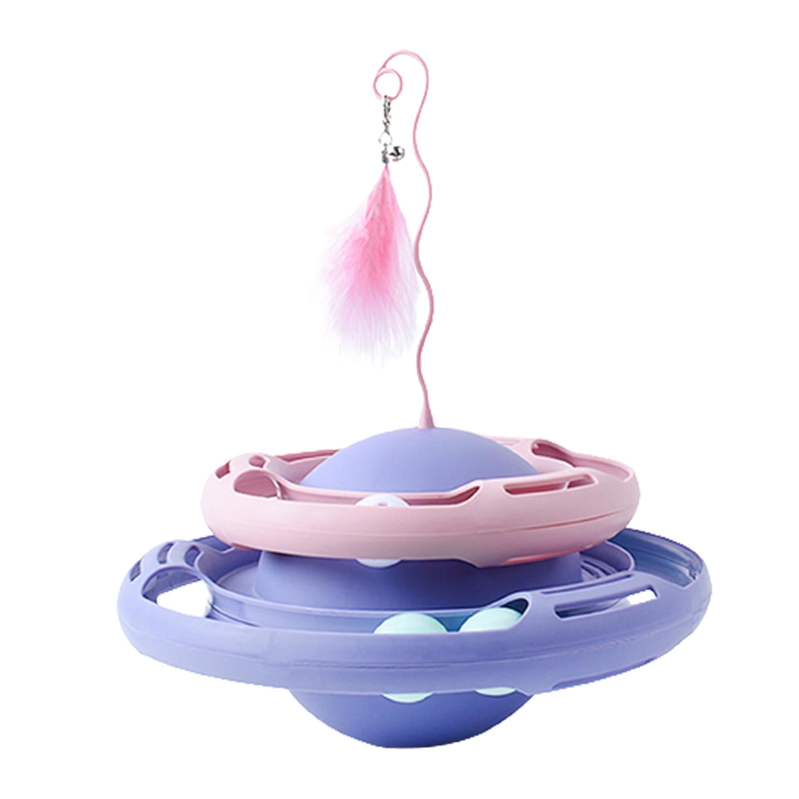 Cat Tumbler Toy Training Playing Indoor Chasing Rolling Ball Purple Pink