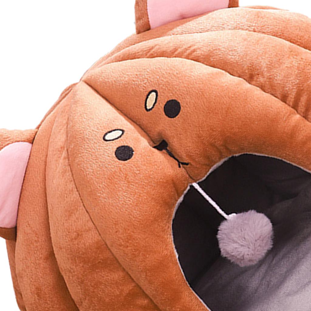 Cat Bed Warm Winter House Non-Slip Kennel Calming for Snooze Sleeping Bear