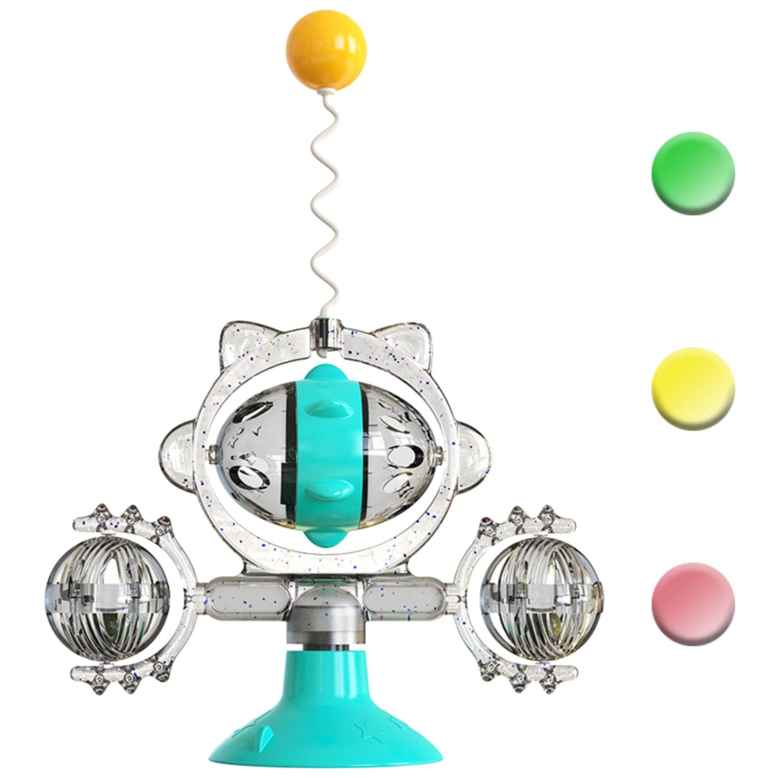 Cats Interactive Pinwheel Toy Rotatable for Dogs Pets Training Indoor Blue