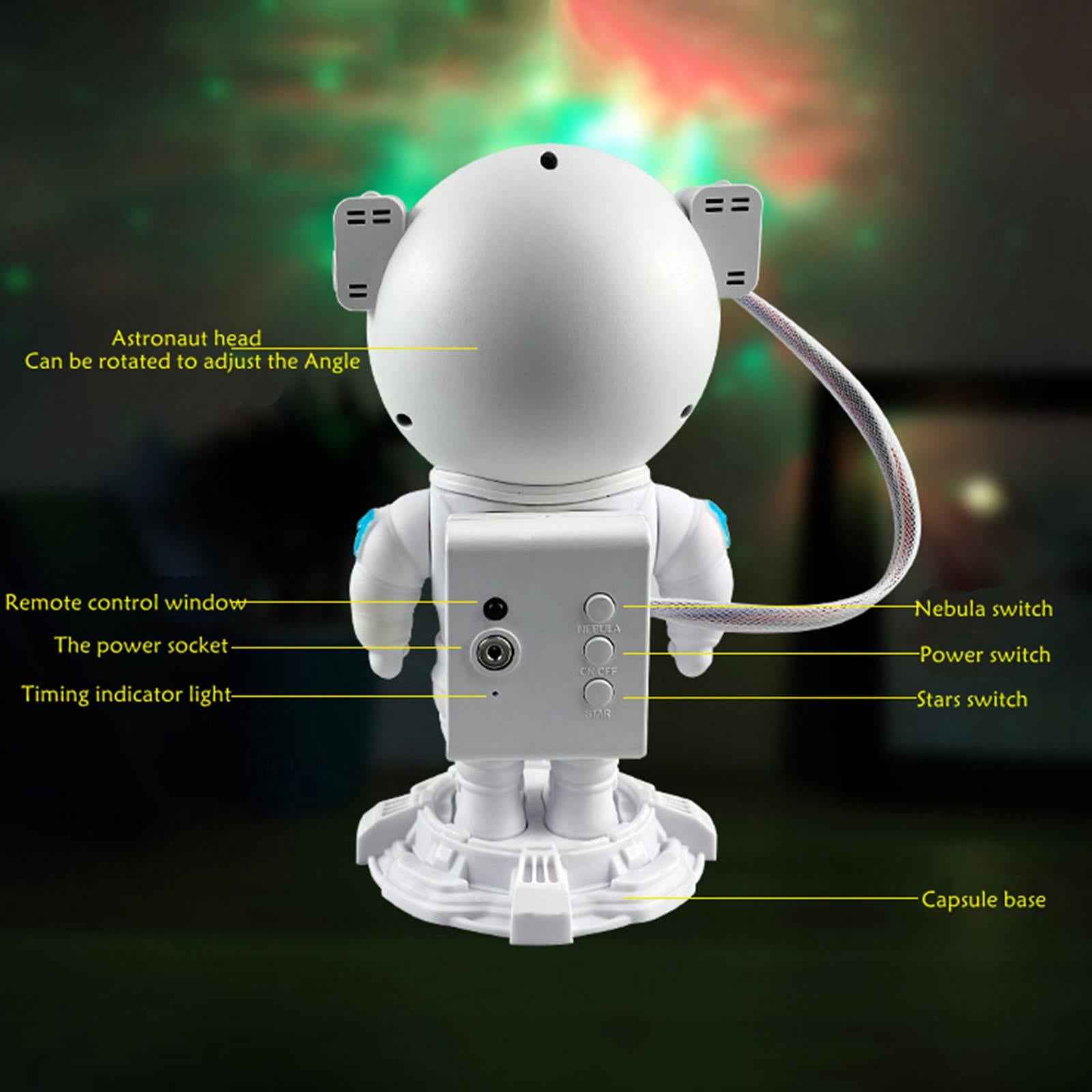 Astronaut Projector Lamp Starry Remote Control for Decor Living Room Kid Toy