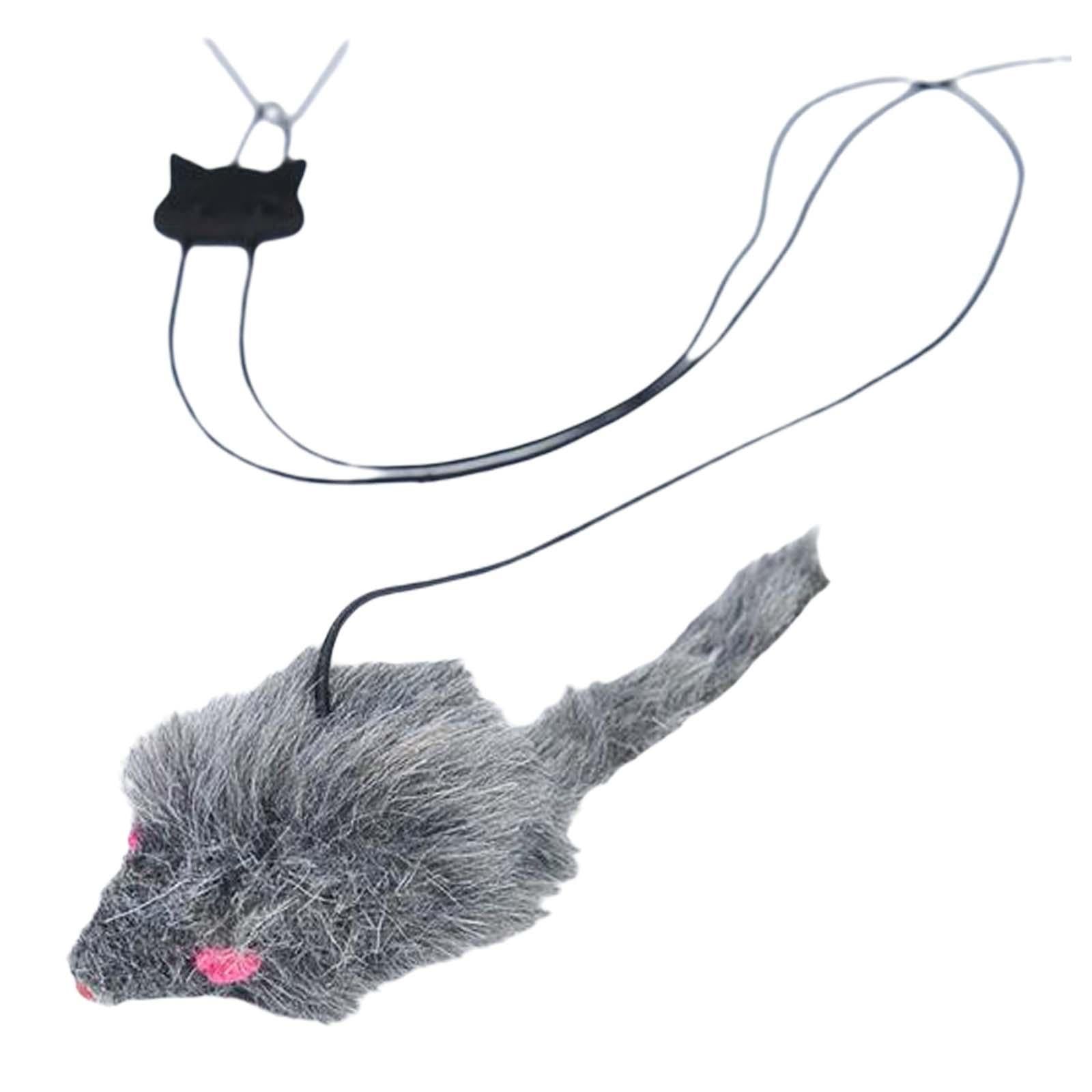 Cat Mouse Toy Plush Mice Hanging Door Pet Toy Funny Cat Toys for Indoor Cats Pink