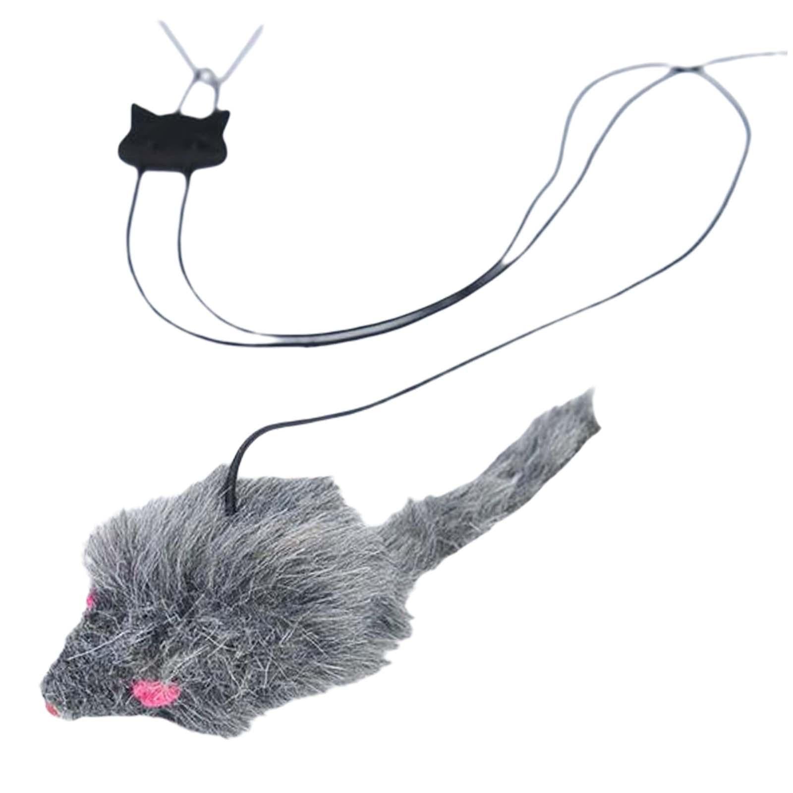 Cat Mouse Toy Plush Mice Hanging Door Pet Toy Funny Cat Toys for Indoor Cats Pink