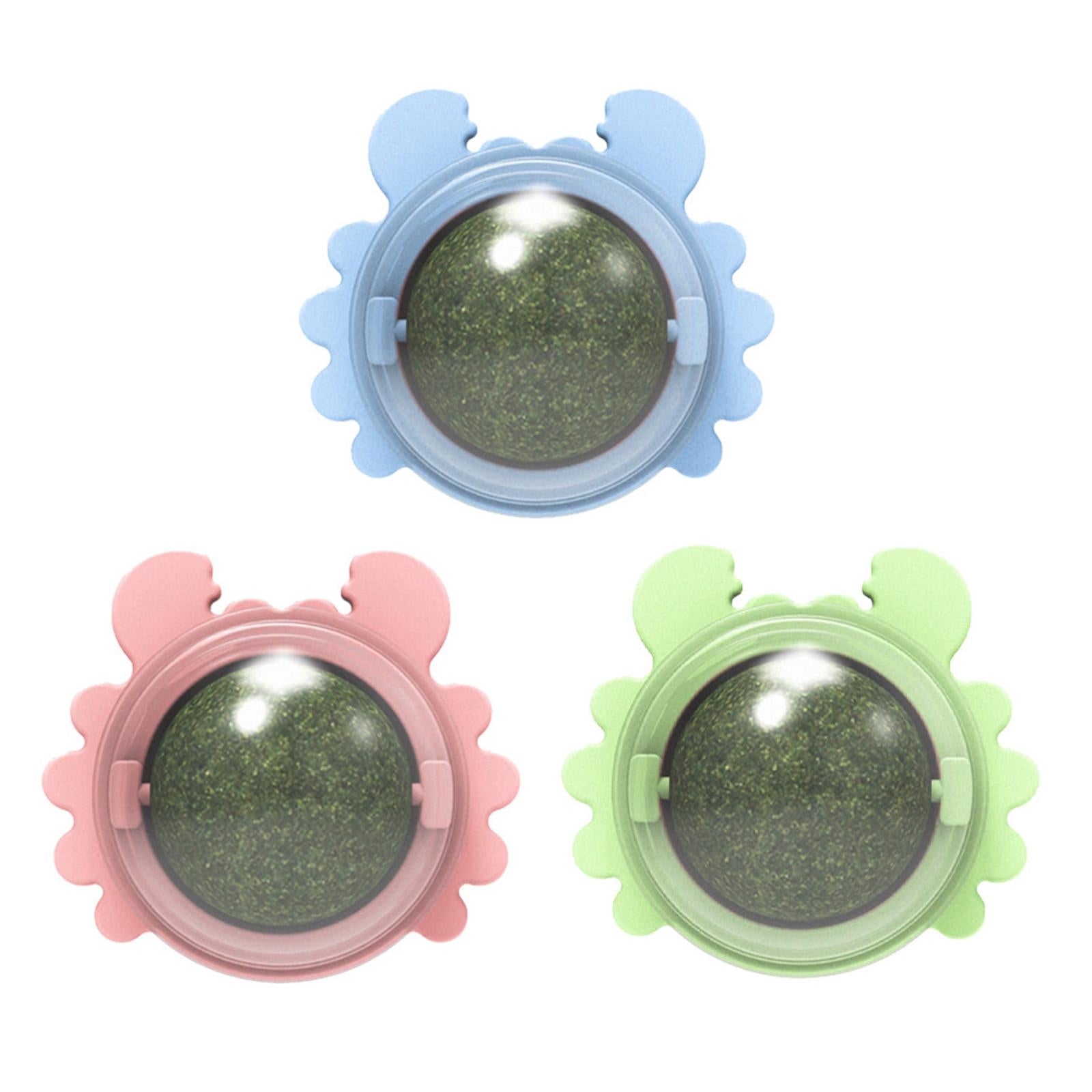 Catnip Balls Edible Rotatable Healthy for Teeth Grinding Kitten Blue
