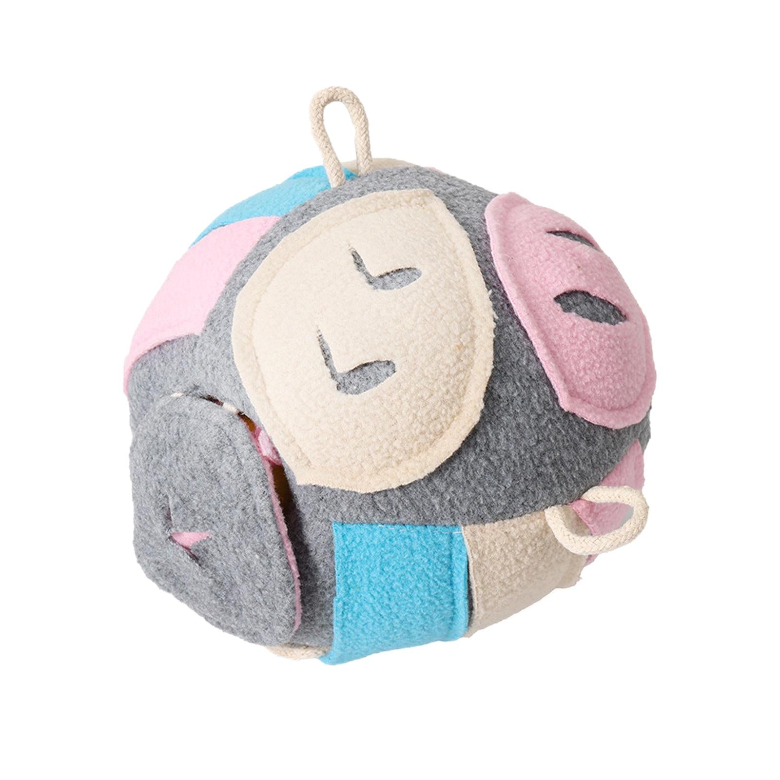 Dog Chewing Squeaky Toy Sniffing Leakage Ball Teething Clean Grey Pink