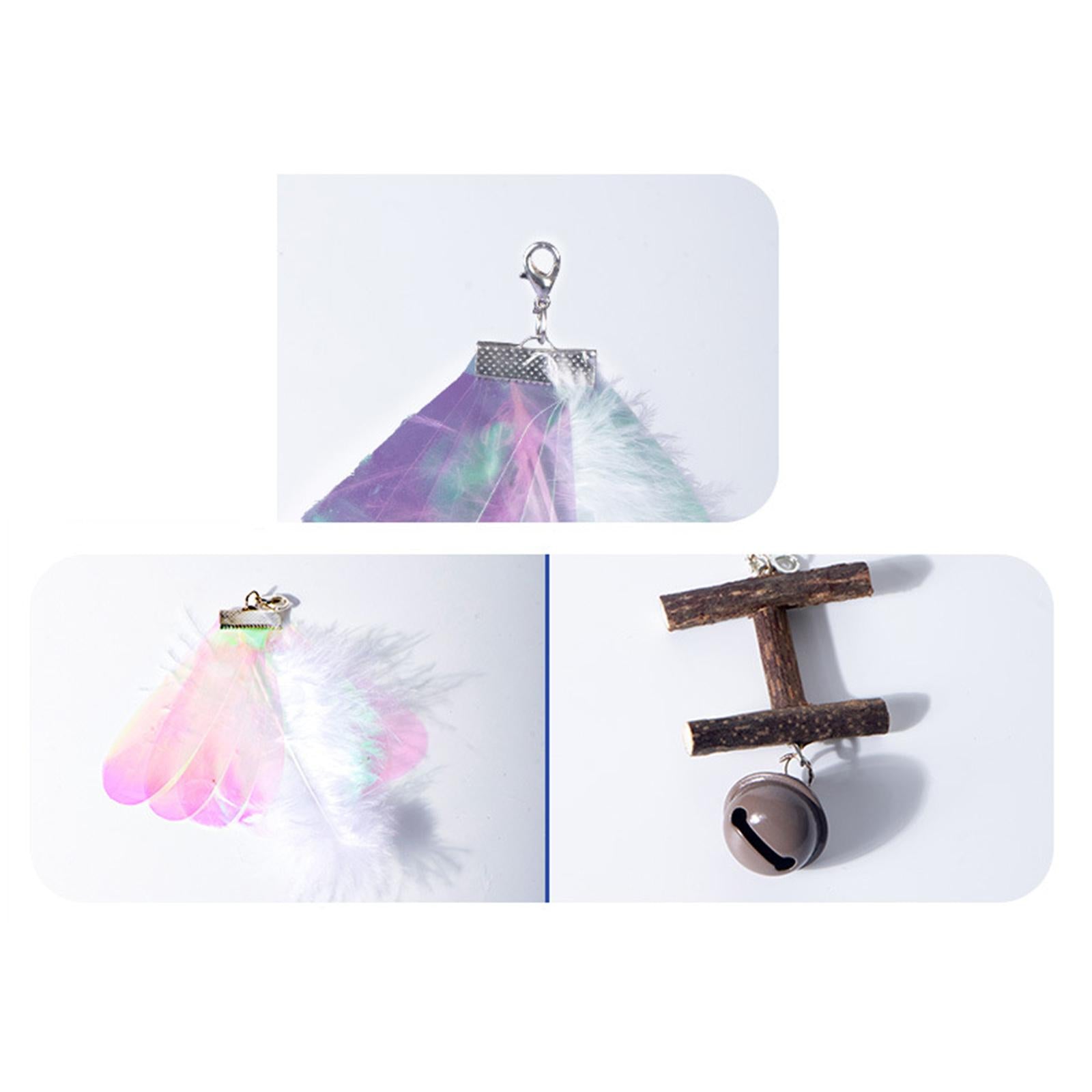 Cat Wand Toy 4 Feather Refills Training Kitten Toys Kitten Exercise Playing