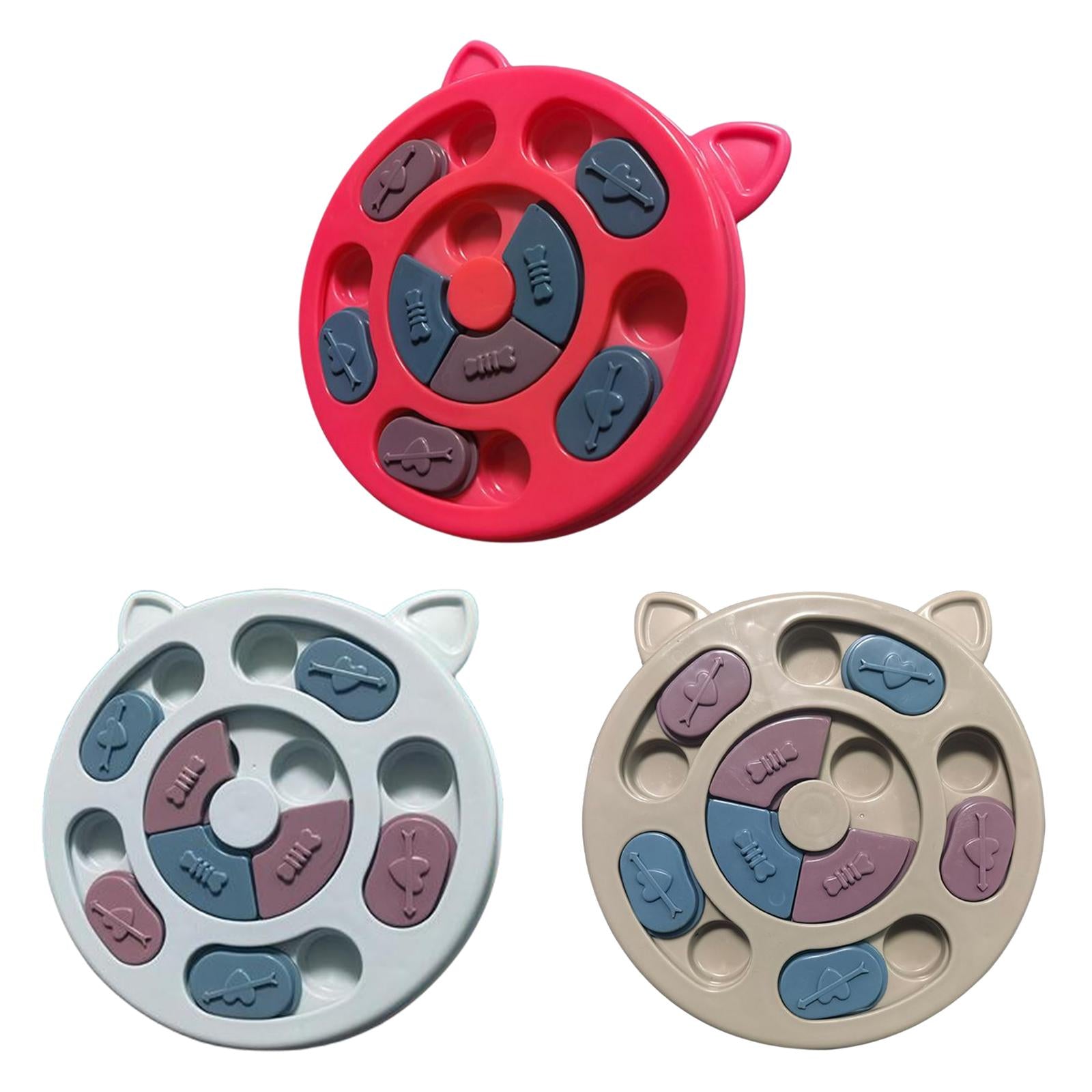 Dog Puzzle Toys Slow Feeder Food Dispenser Puppy Dog Treat Puzzle Game Red