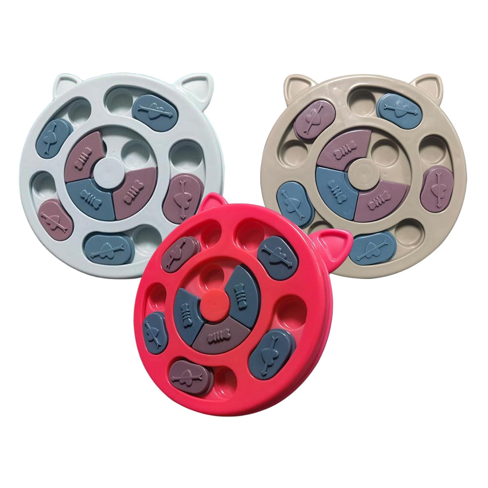 Dog Puzzle Toys Slow Feeder Food Dispenser Puppy Dog Treat Puzzle Game Red