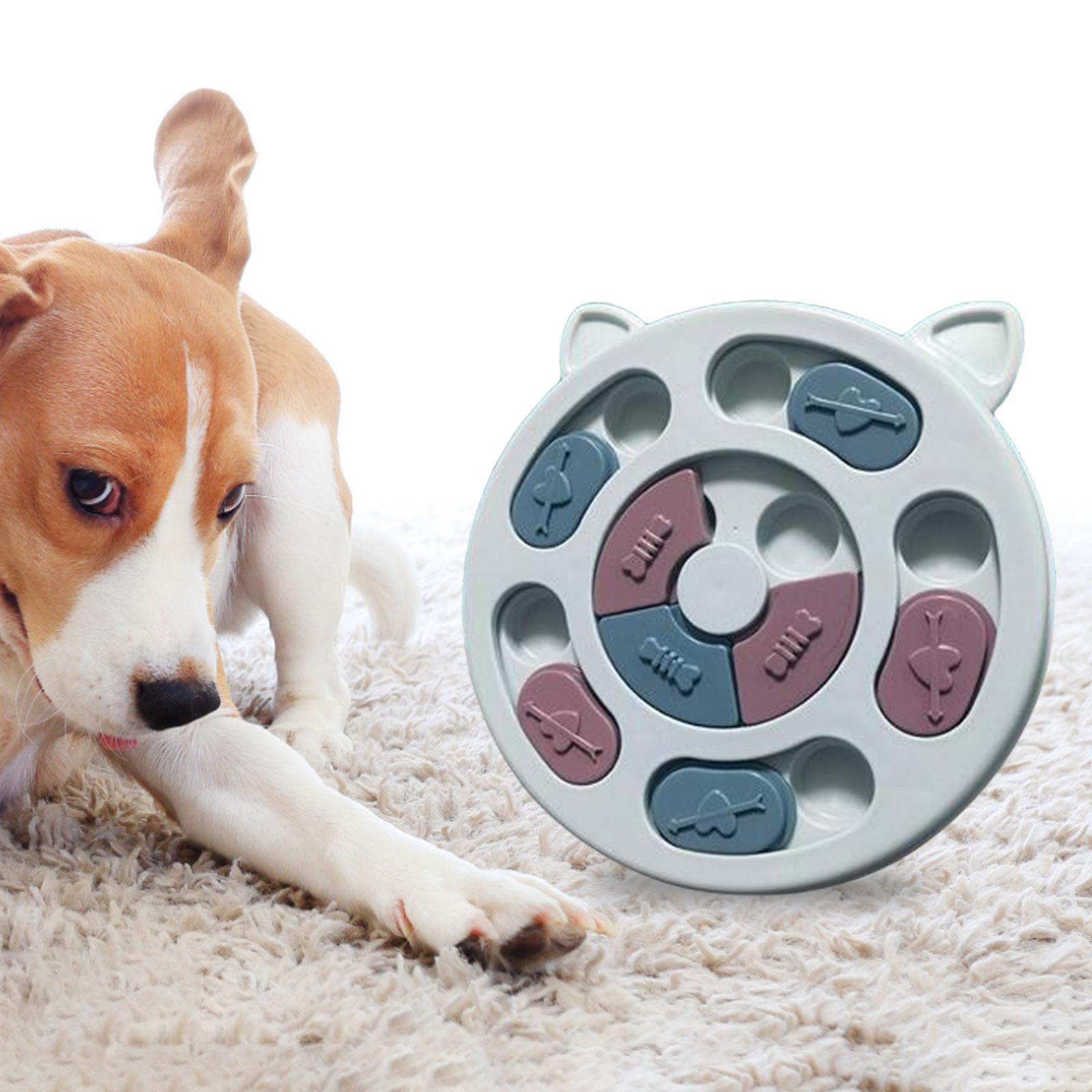Dog Puzzle Toys Slow Feeder Food Dispenser Puppy Dog Treat Puzzle Game Blue