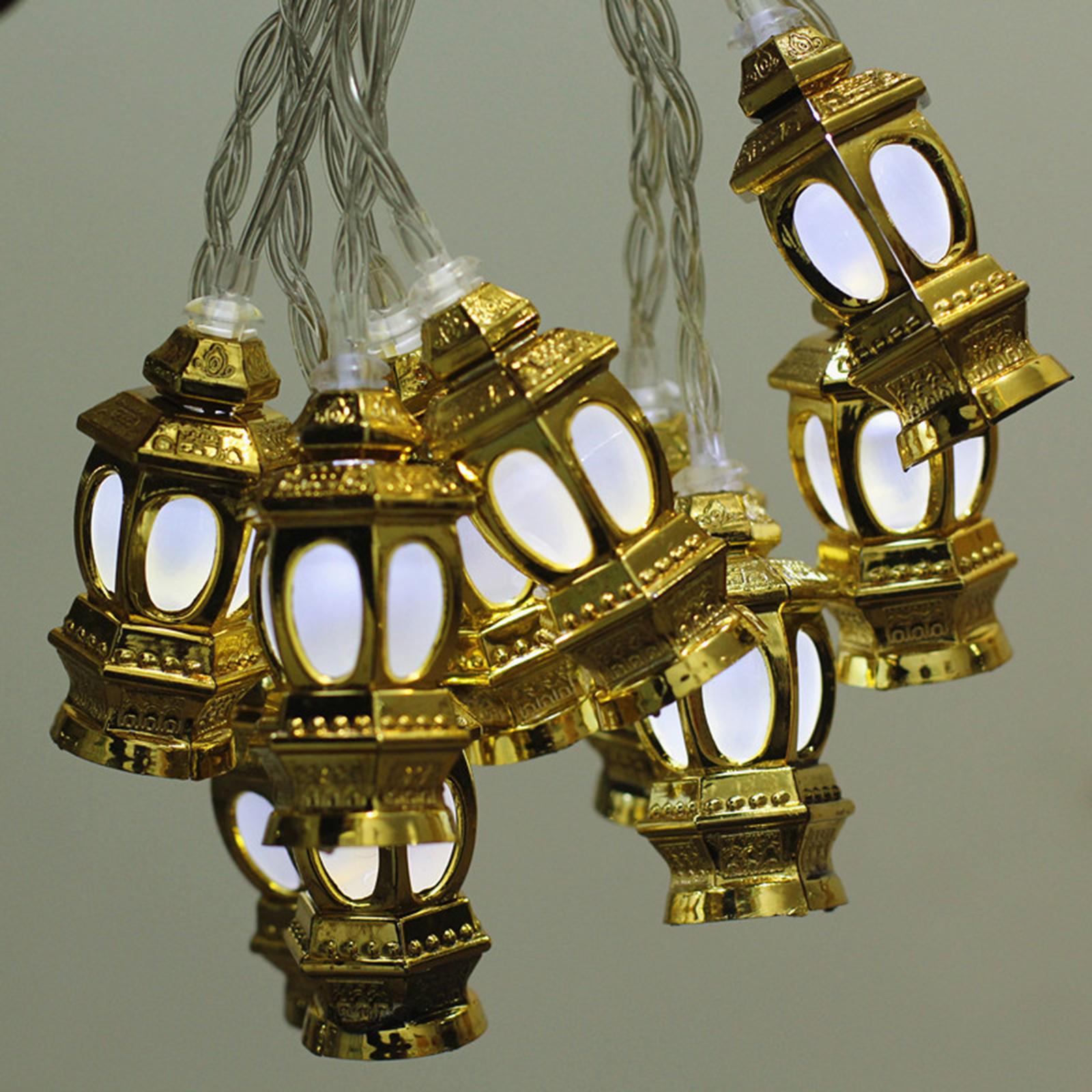 1.65/3Meters LED Ramadan Lamp Home Garden Decor Eid Kerosene Lantern Lamp White Light 1.65m