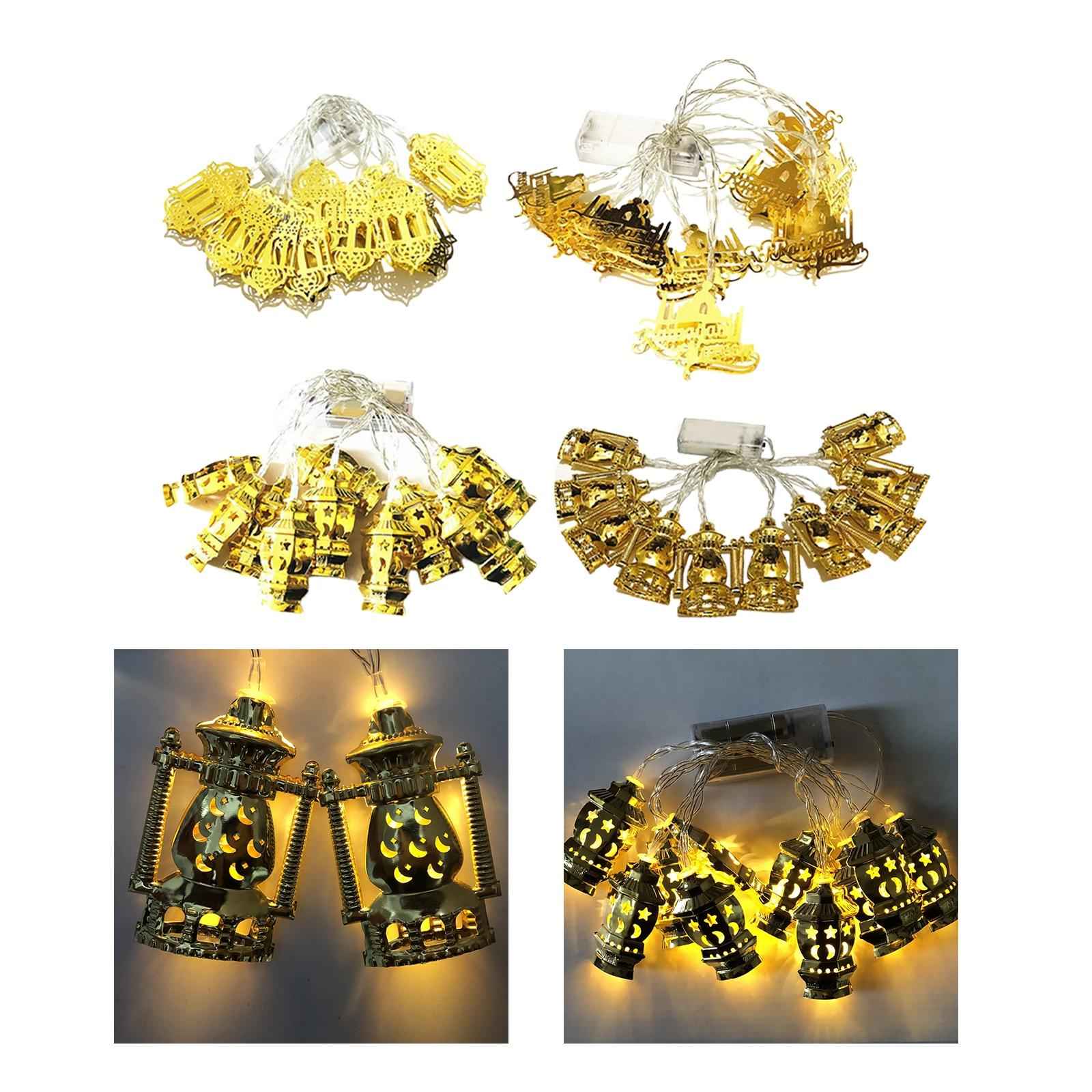 Muslim Ramadan String Light Eid Mubarak Fairy Lamp Islam for Outdoor Decor A