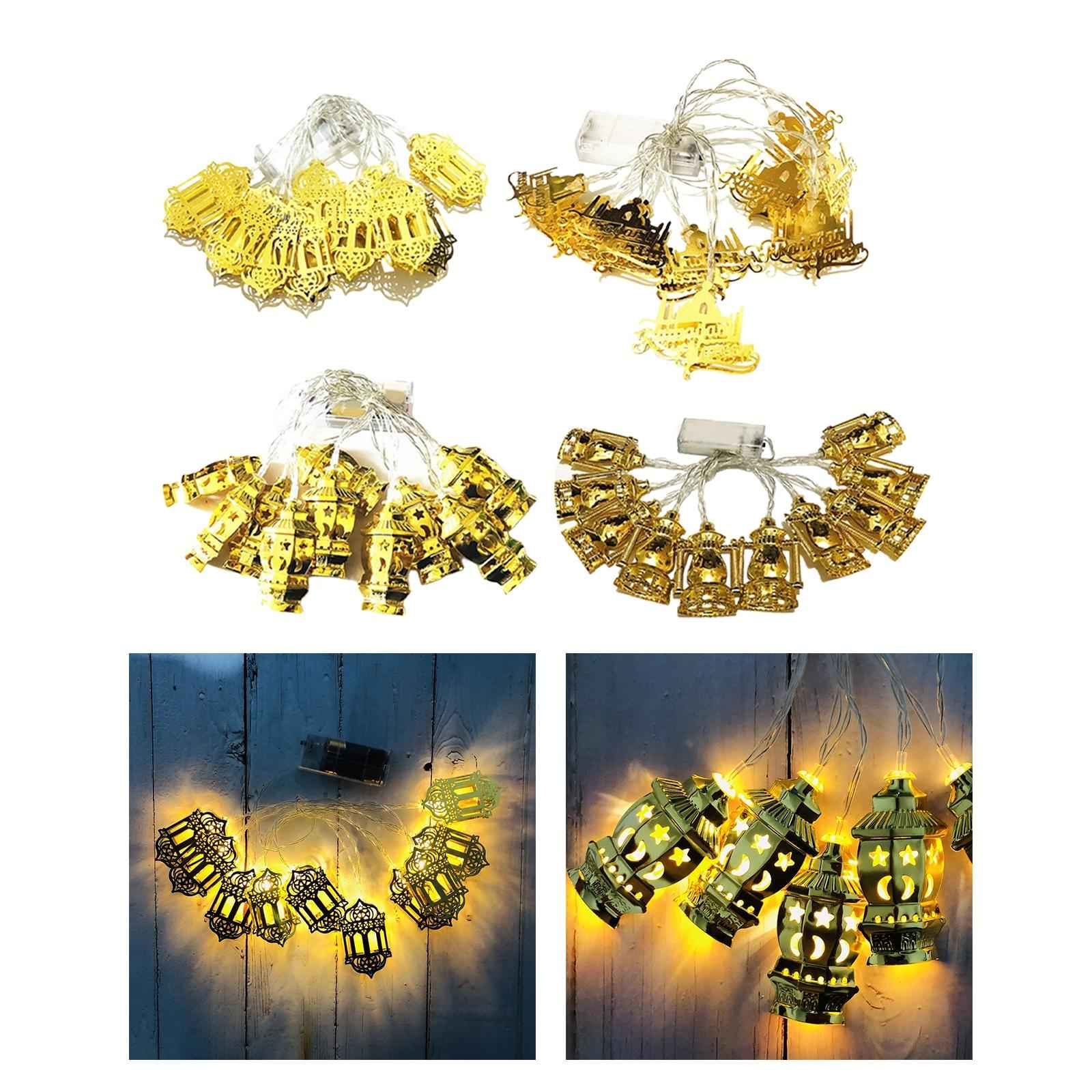 Muslim Ramadan String Light Eid Mubarak Fairy Lamp Islam for Outdoor Decor A