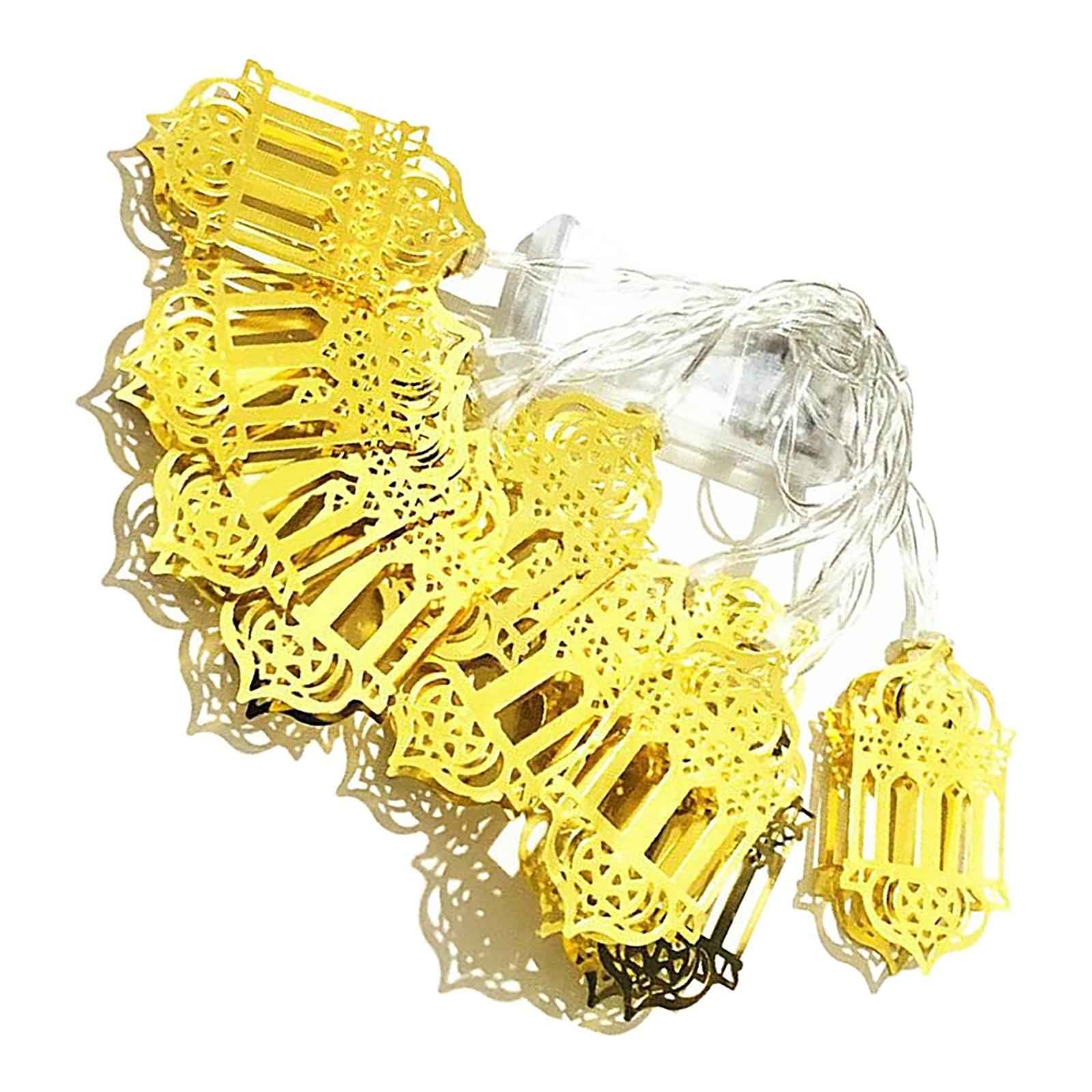 Muslim Ramadan String Light Eid Mubarak Fairy Lamp Islam for Outdoor Decor A