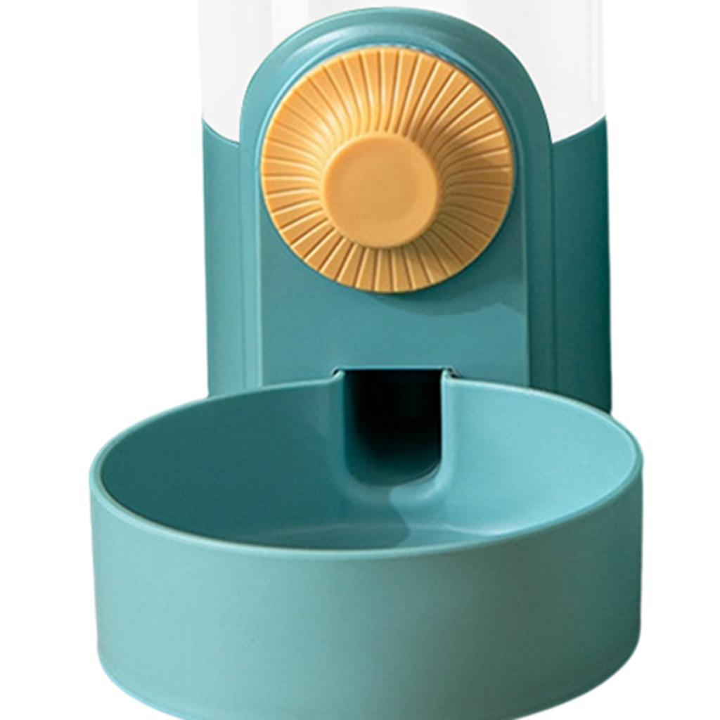 Automatic Food Water Dispenser Dog Cat Water Drinker Pet Feeding Bowls Set Green