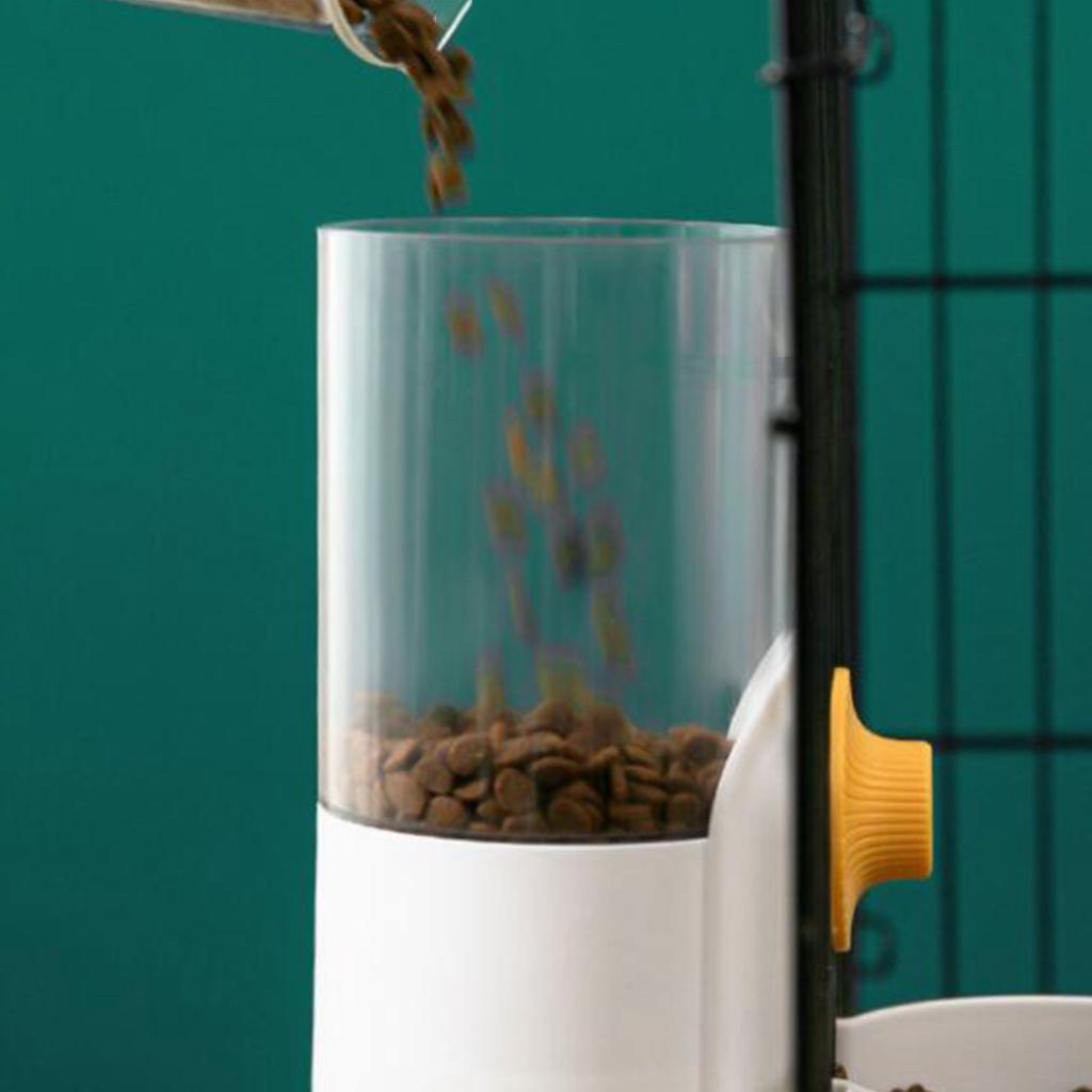 Automatic Food Water Dispenser Dog Cat Water Drinker Pet Feeding Bowls Set Green