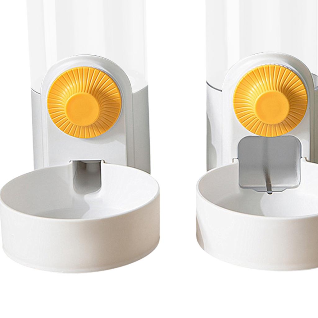 Automatic Food Water Dispenser Dog Cat Water Drinker Pet Feeding Bowls Set White