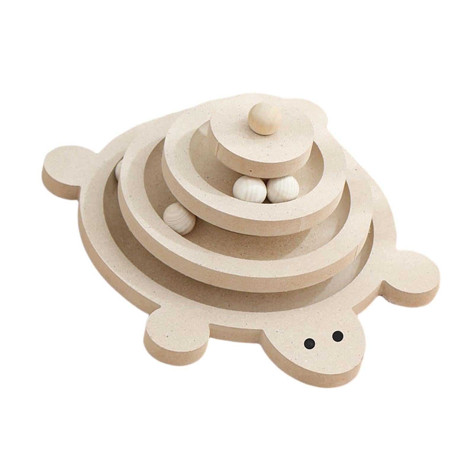 Cat Scratcher Ball Toy Scratching Post Board Grinding Claw wood color