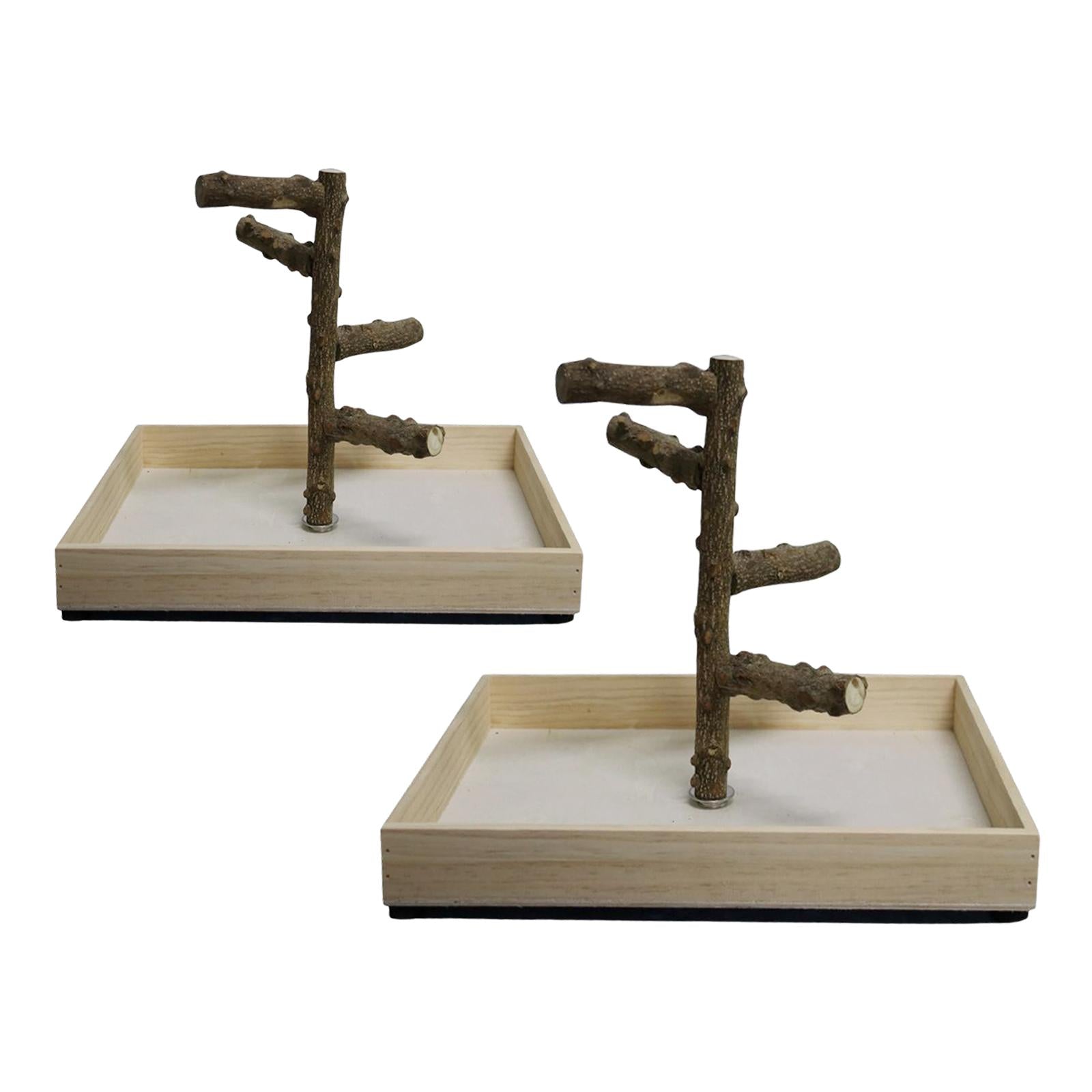 Bird Perch Bird Training Stand Tabletop for Cockatiels Lovebirds Parakeets 23x26x20cm