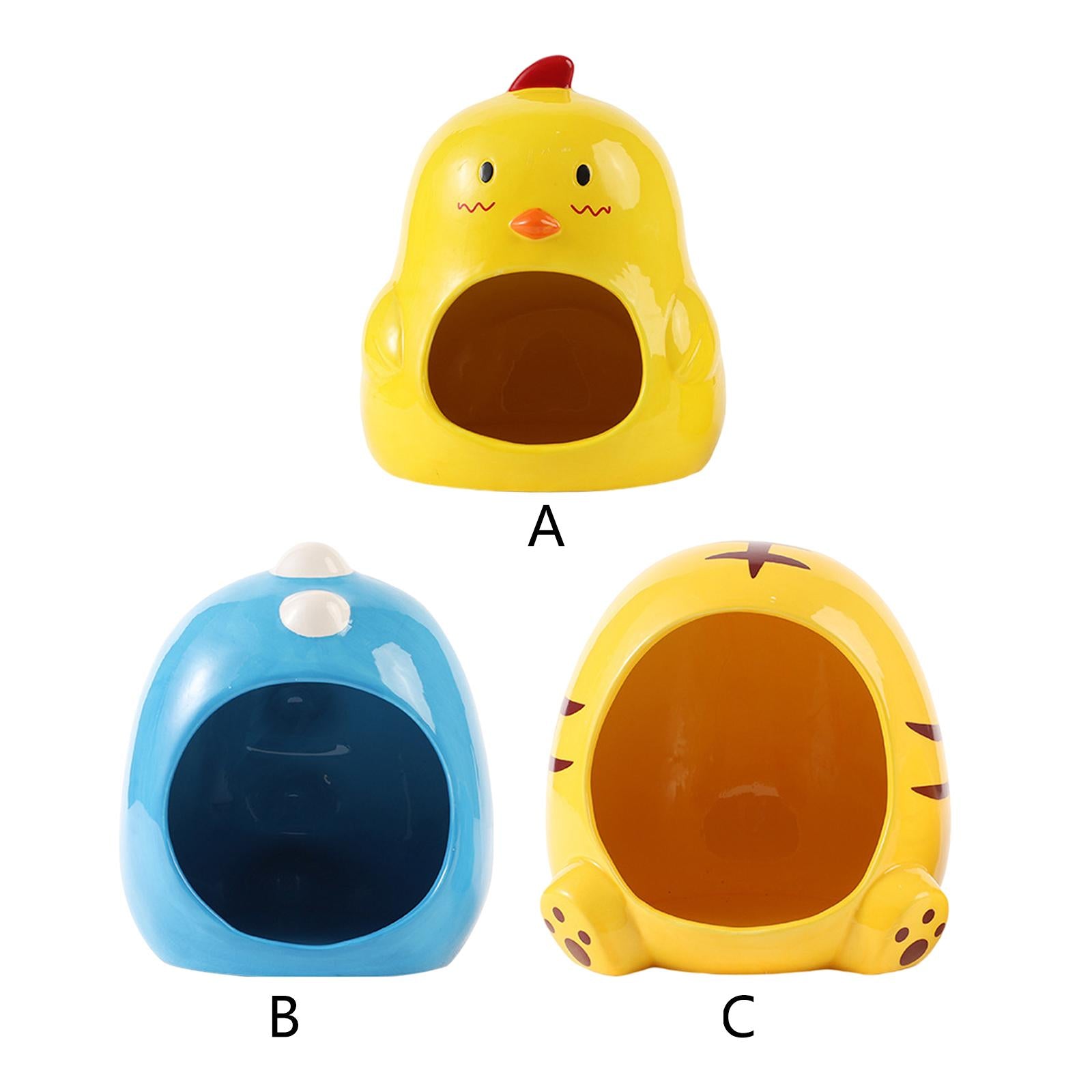 Ceramic Hamster House Hut Cave Cage Summer Cool Small Animals Mini Bed A