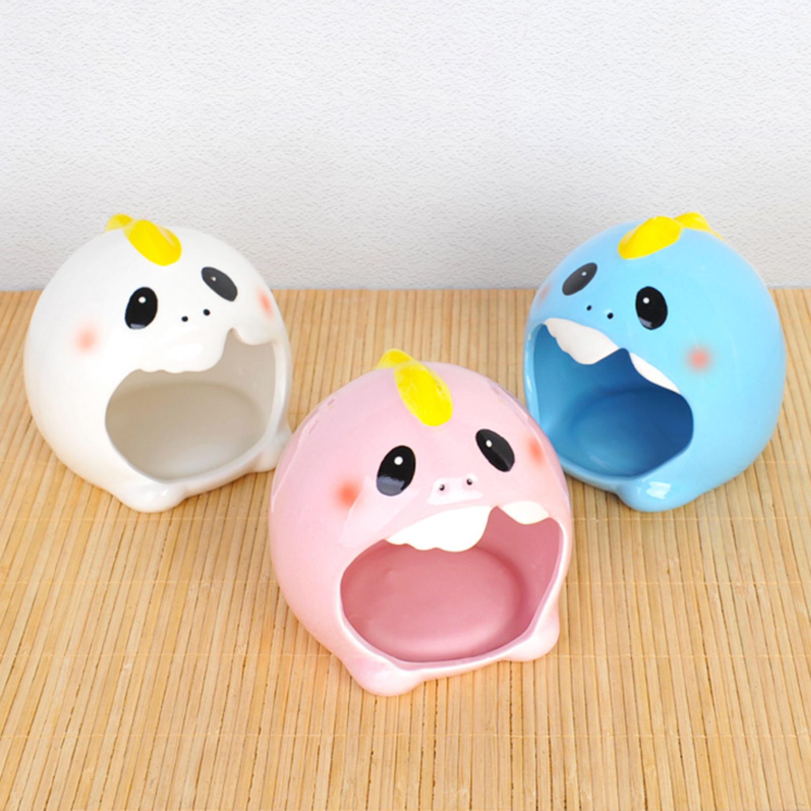 Ceramic Hamster Nest Small Animal House Cage Toys Pet Nesting Mini Hut White