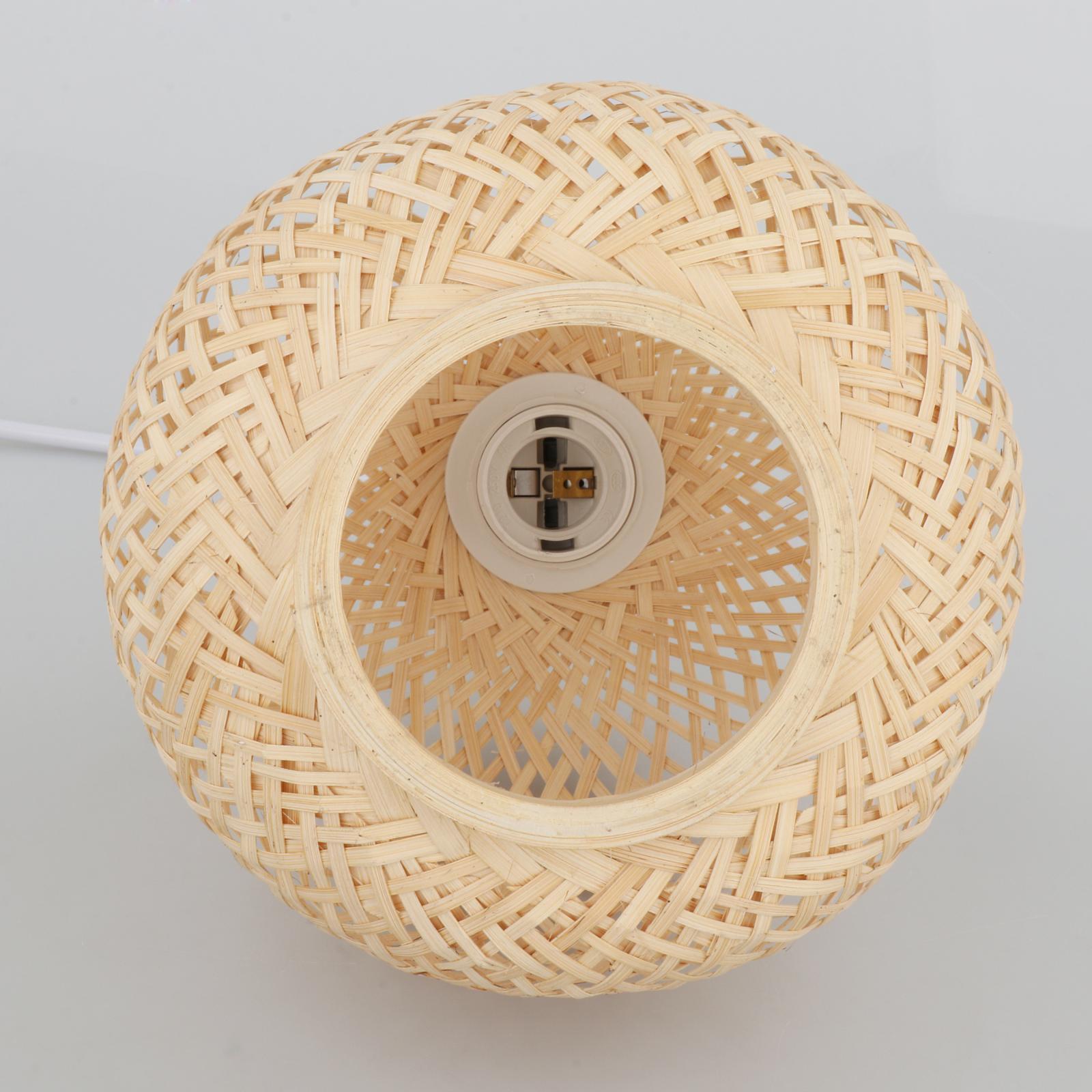 Bamboo Wicker Lamp Shade Hanging Light for Dining Room Living Room Bar