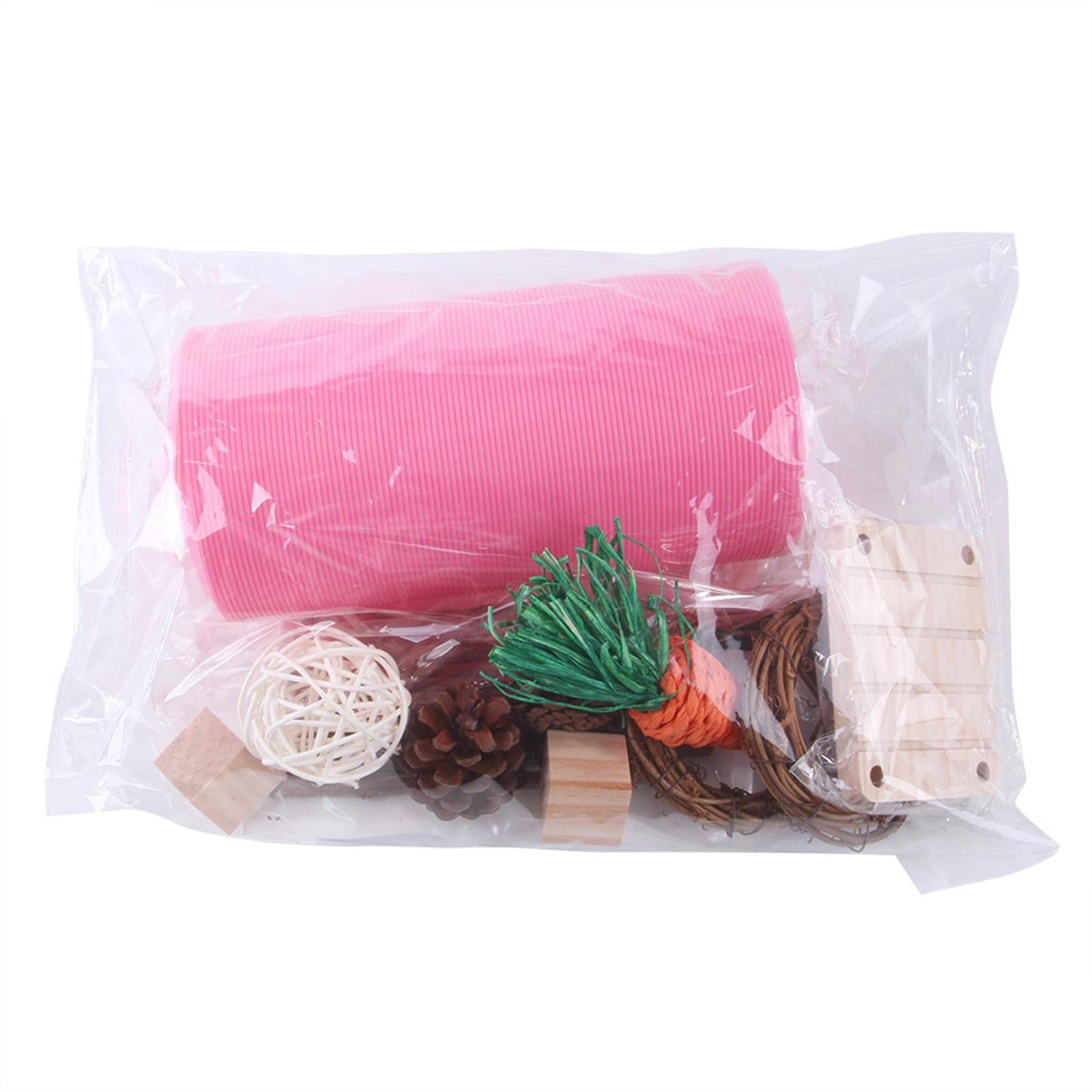 11x Hamster Chew Pets Toy Guinea Pig Rabbit Rat Rodents Chinchilla  Pink