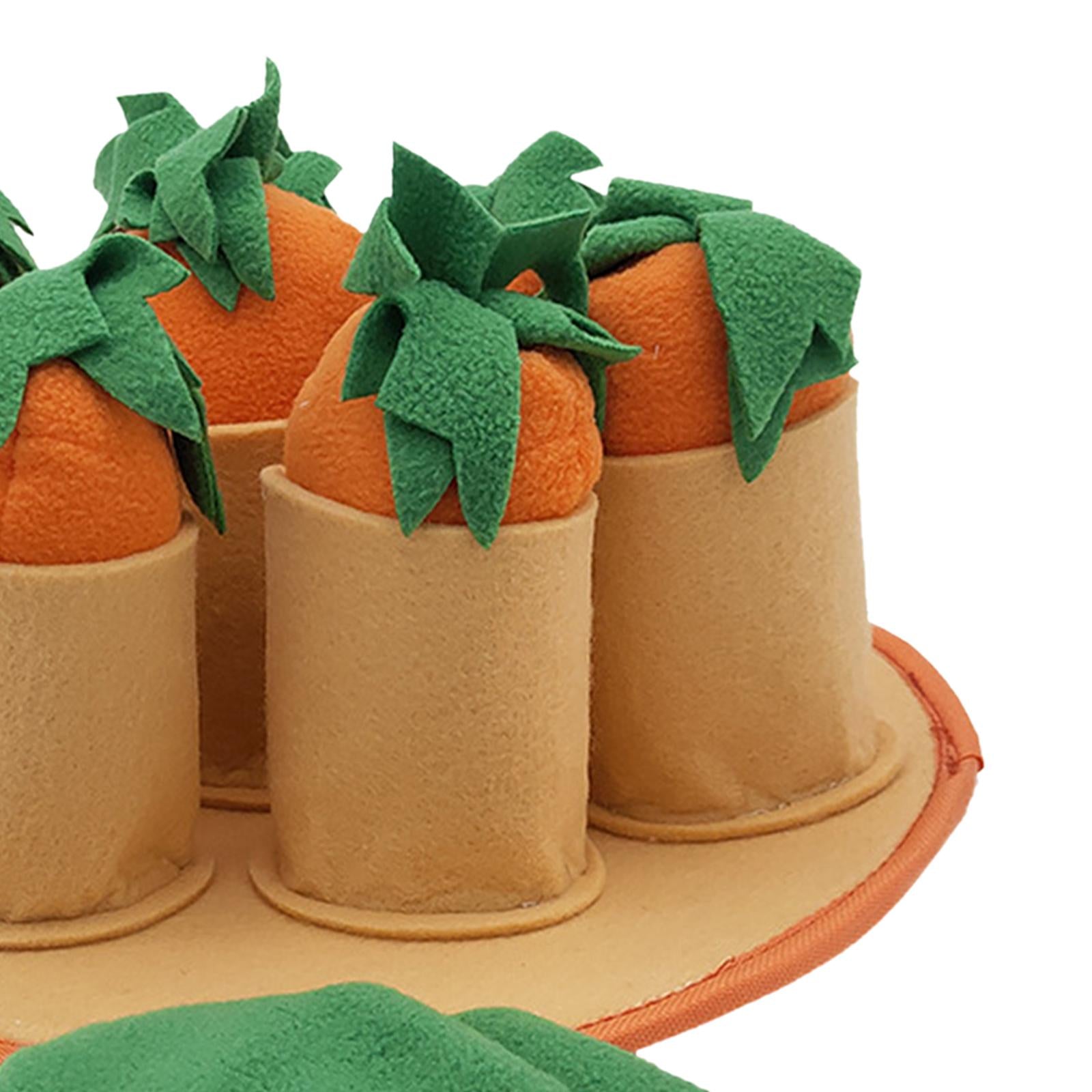 Dogs Snuffle Mat Carrot Plush Toy Training Pad Interactive Pad 29x29x12CM
