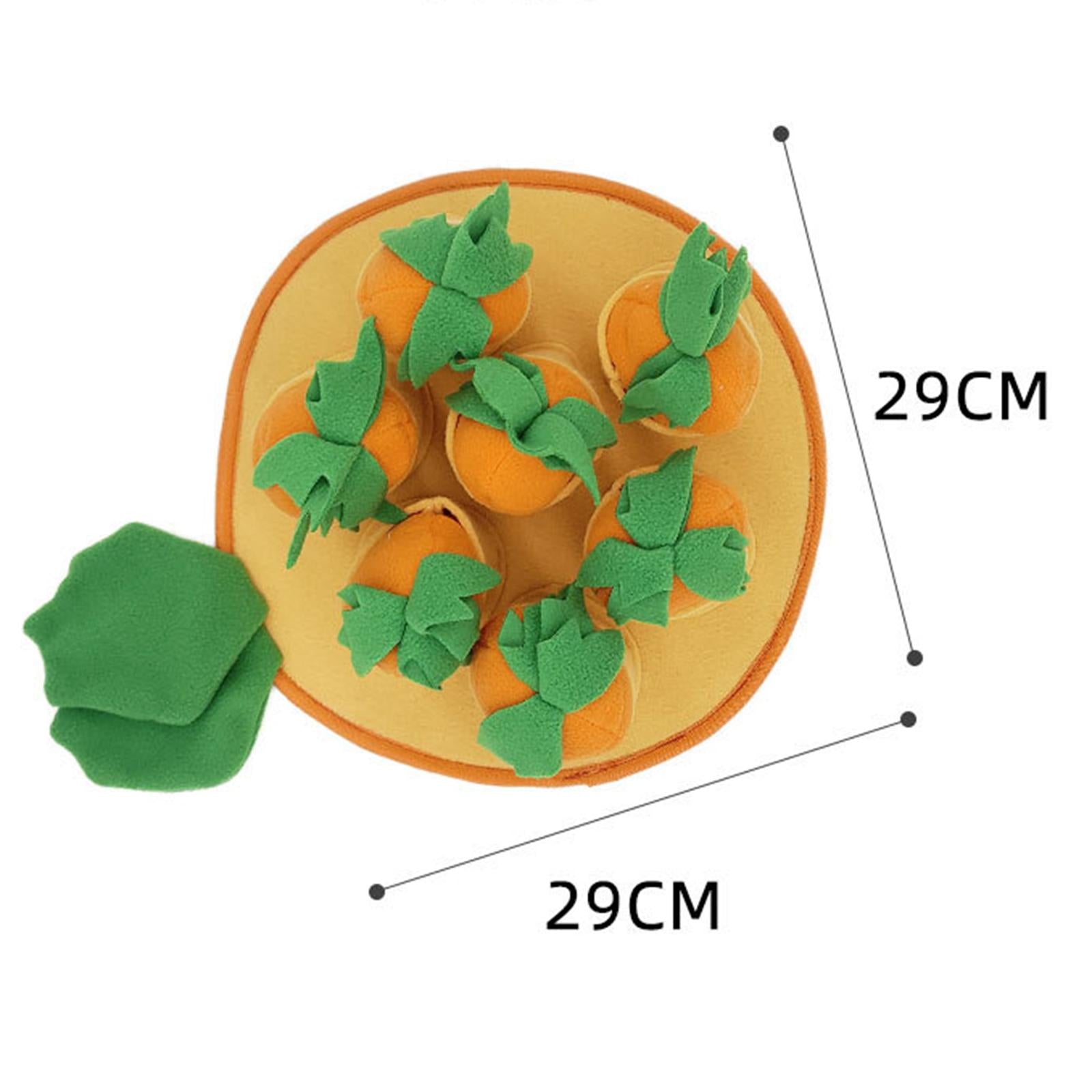 Dogs Snuffle Mat Carrot Plush Toy Training Pad Interactive Pad 29x29x12CM