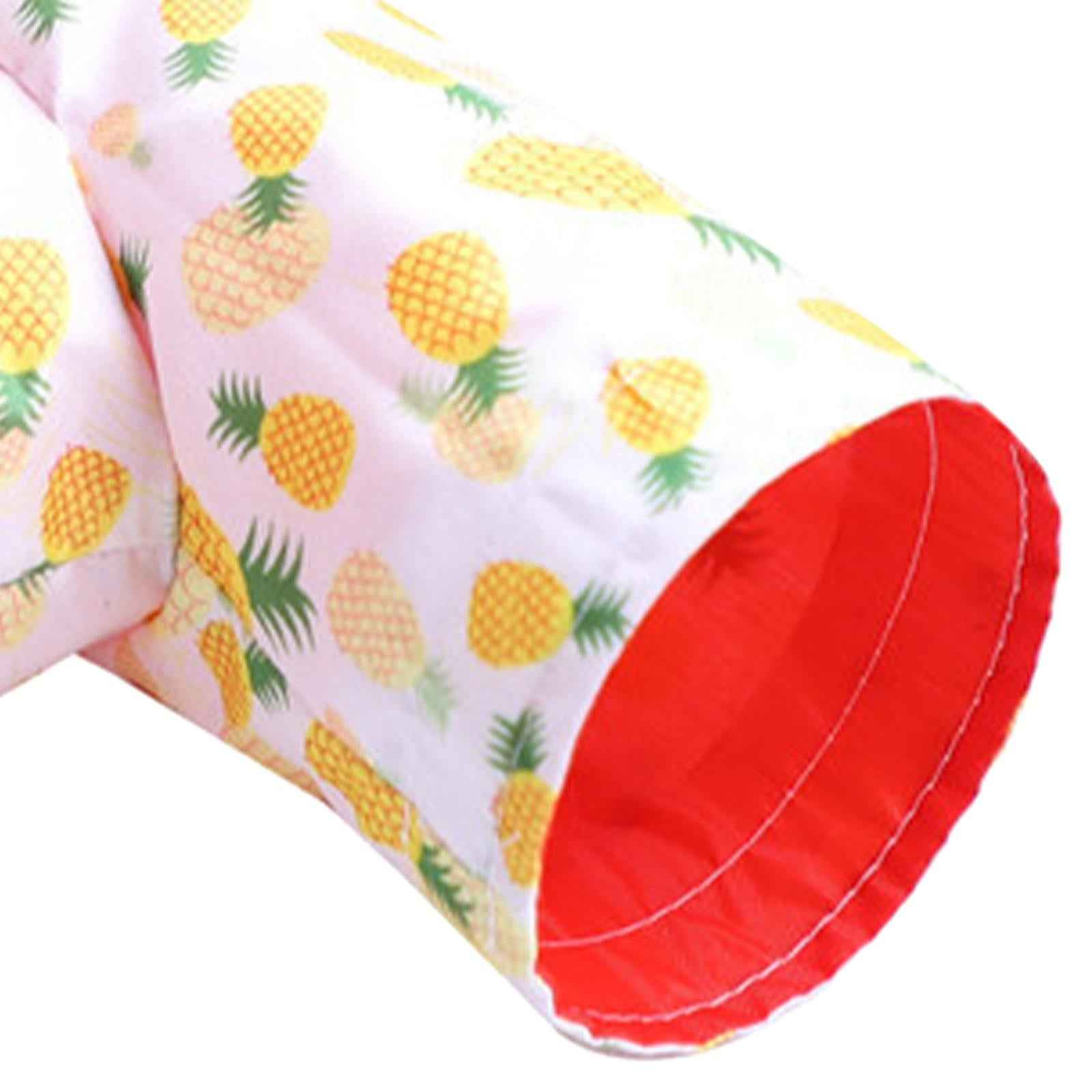 Hamster Tunnel Tubes Cage Toys For Small Animals Hedgehog Guinea Pig Yellow Pineapple