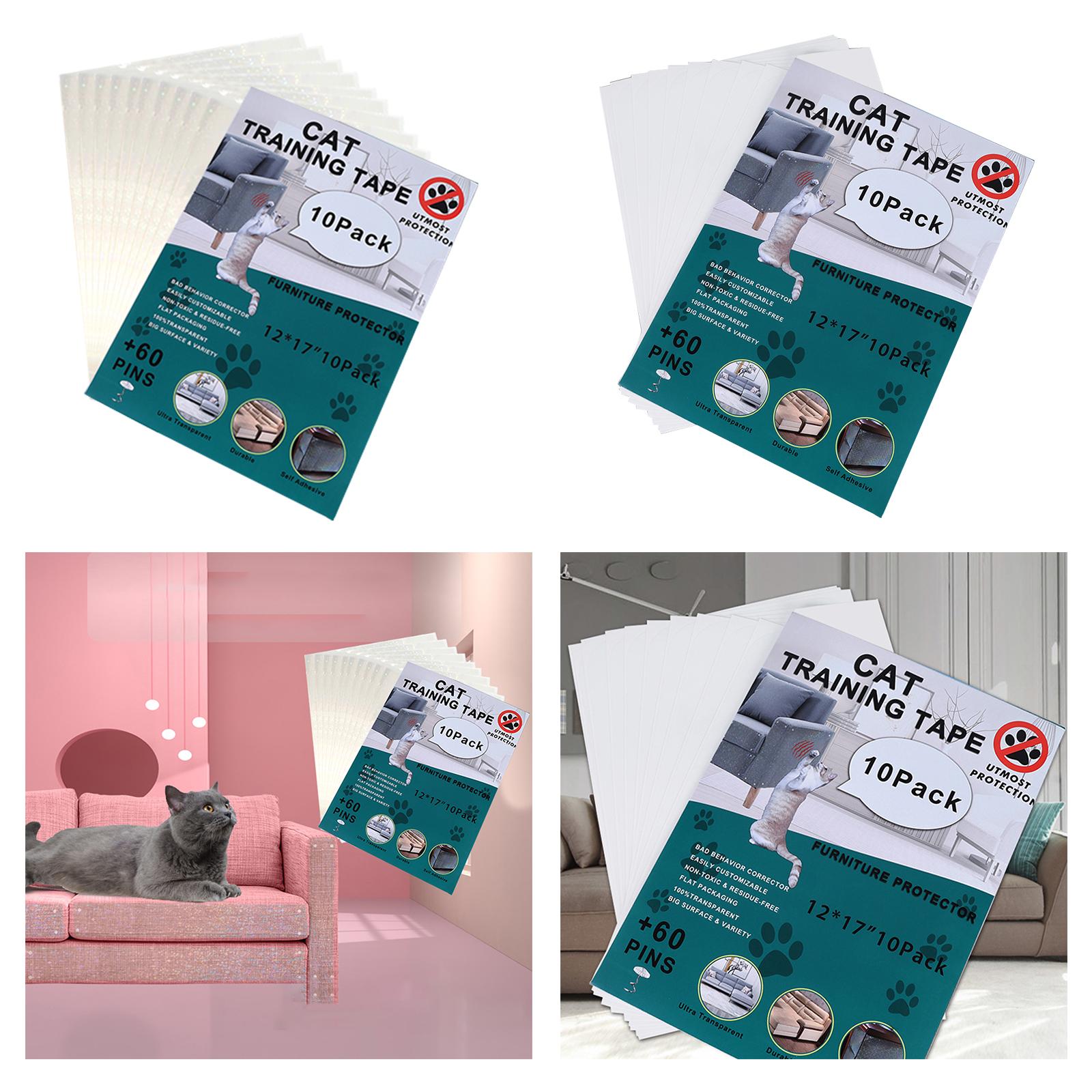 10x Clear Cat Anti Scratch Couch Furniture Protector Guard Tape for Cat Pet No Starry Sky