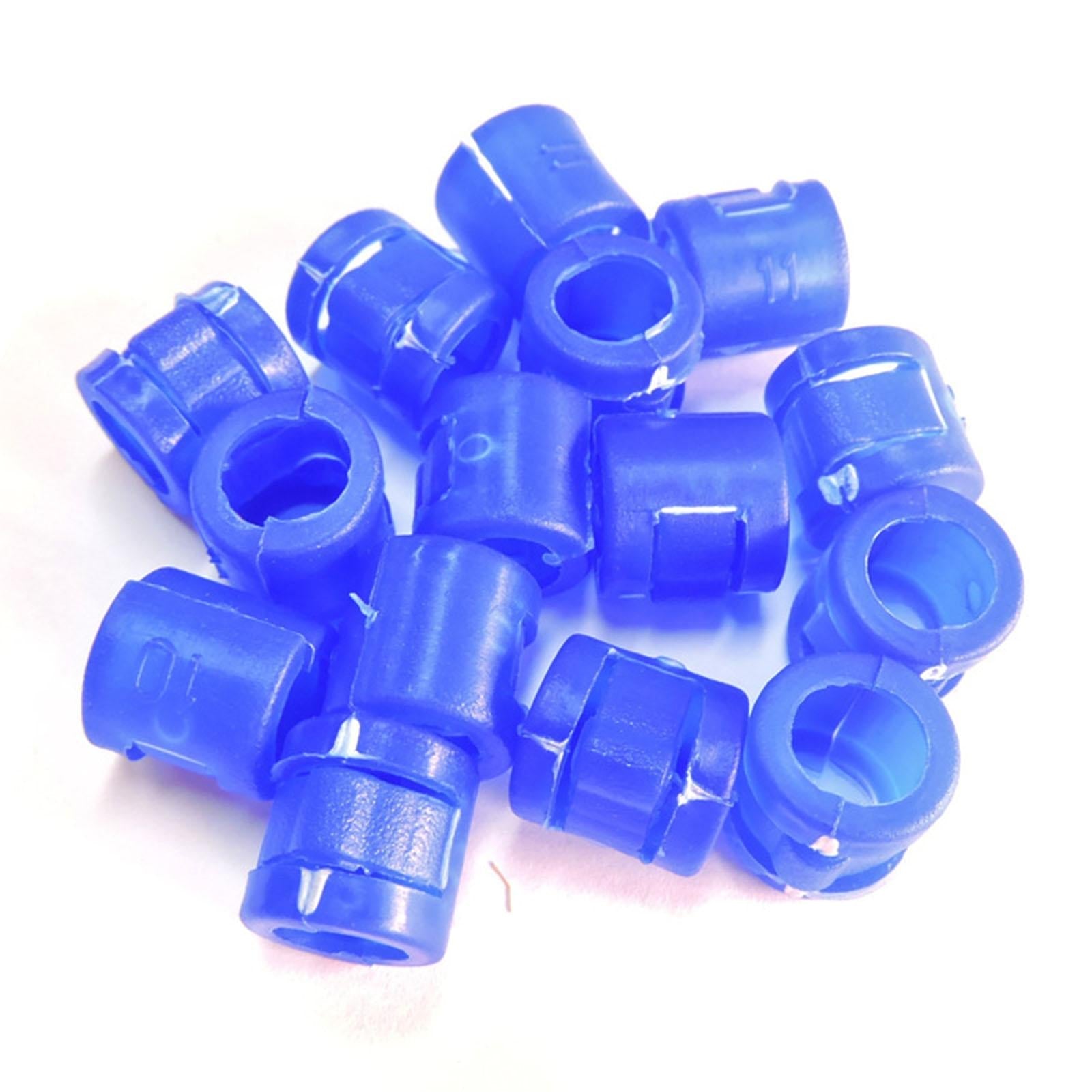 100Pcs Birds Foot Bands Competition Pigeon Clip On Leg Rings Blue