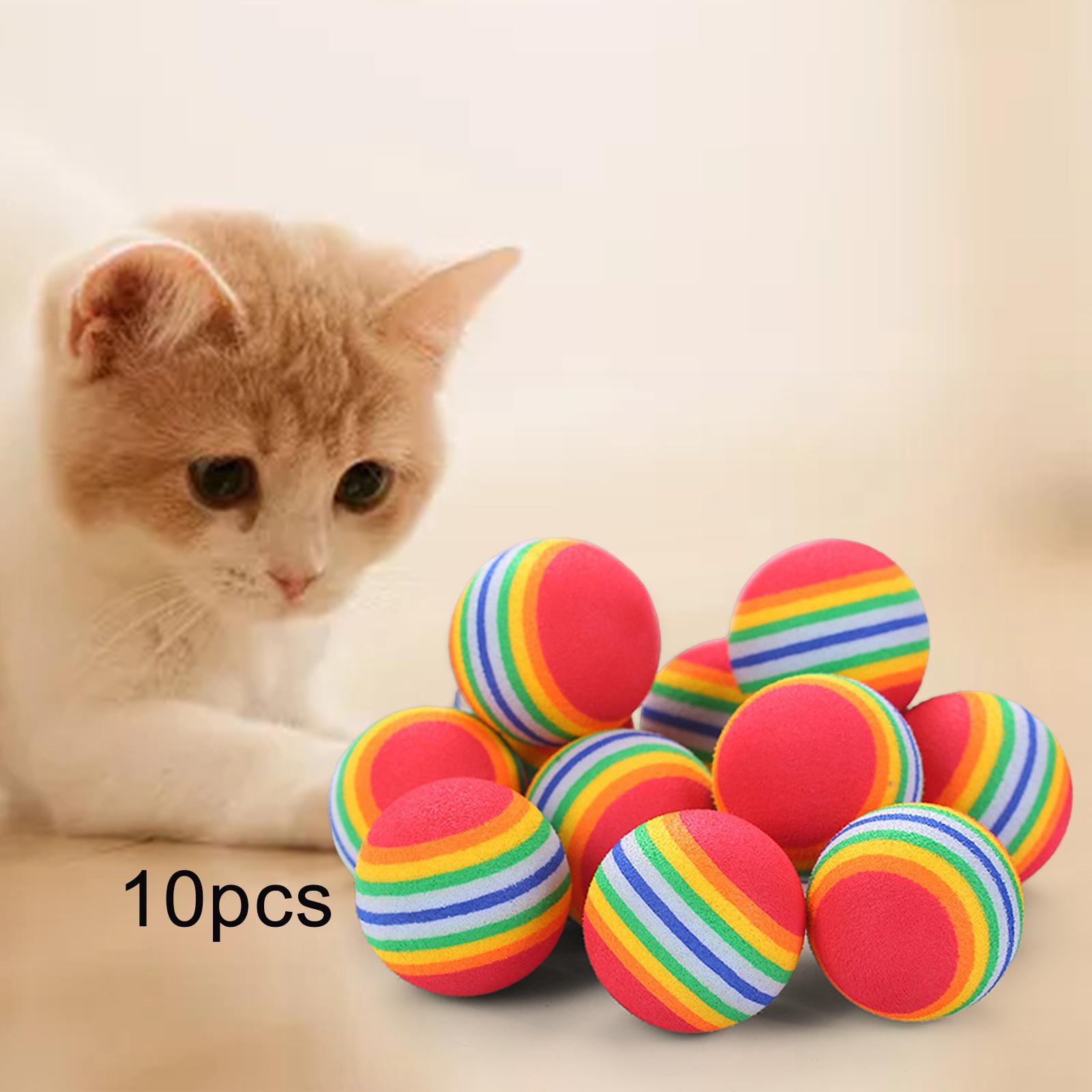 10x Cat Toy Balls Quiet Playing Soft EVA for Play Training Small Dogs Puppy