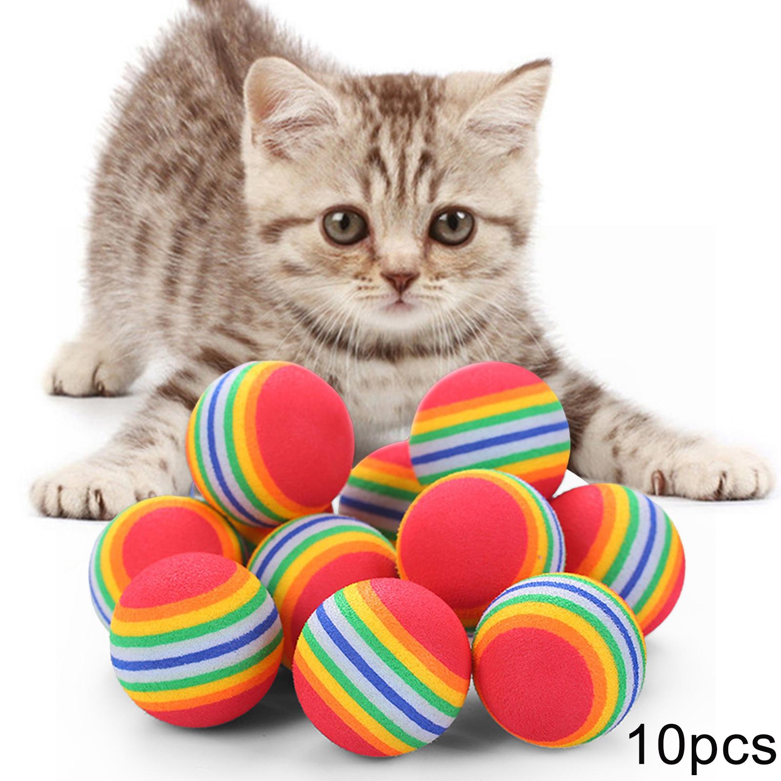 10x Cat Toy Balls Quiet Playing Soft EVA for Play Training Small Dogs Puppy