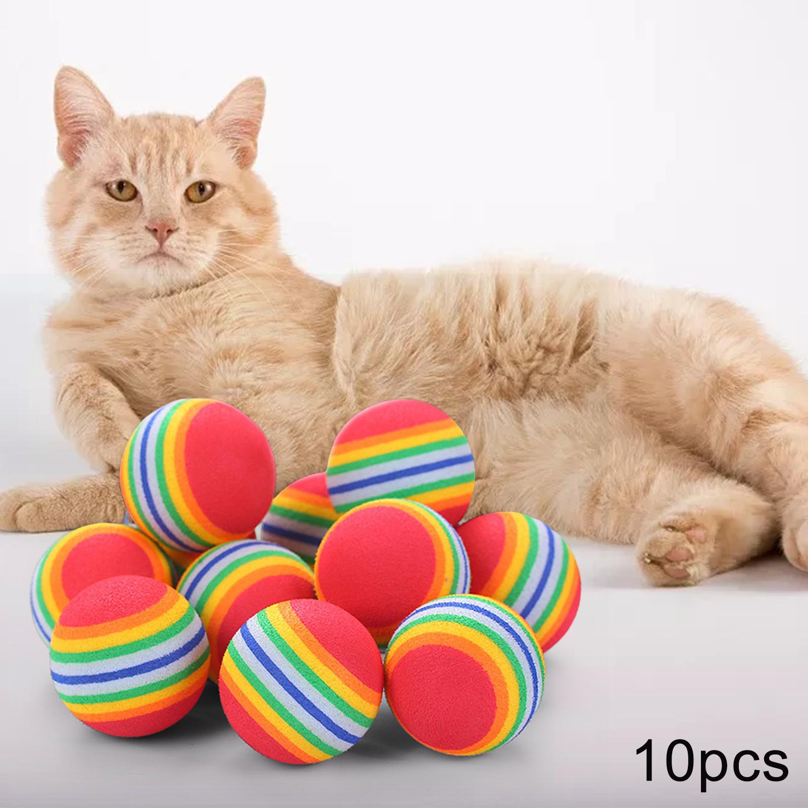 10x Cat Toy Balls Quiet Playing Soft EVA for Play Training Small Dogs Puppy