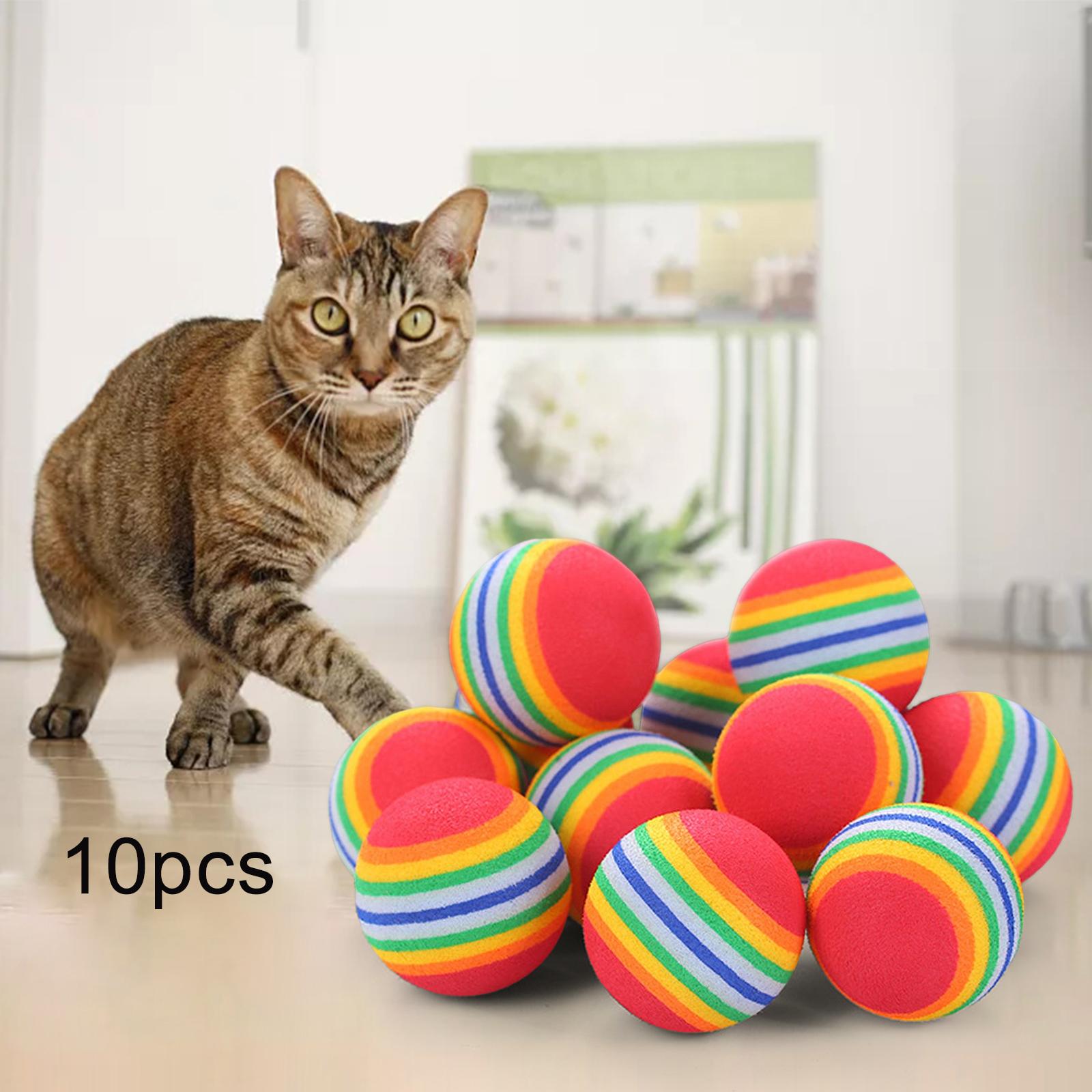 10x Cat Toy Balls Quiet Playing Soft EVA for Play Training Small Dogs Puppy