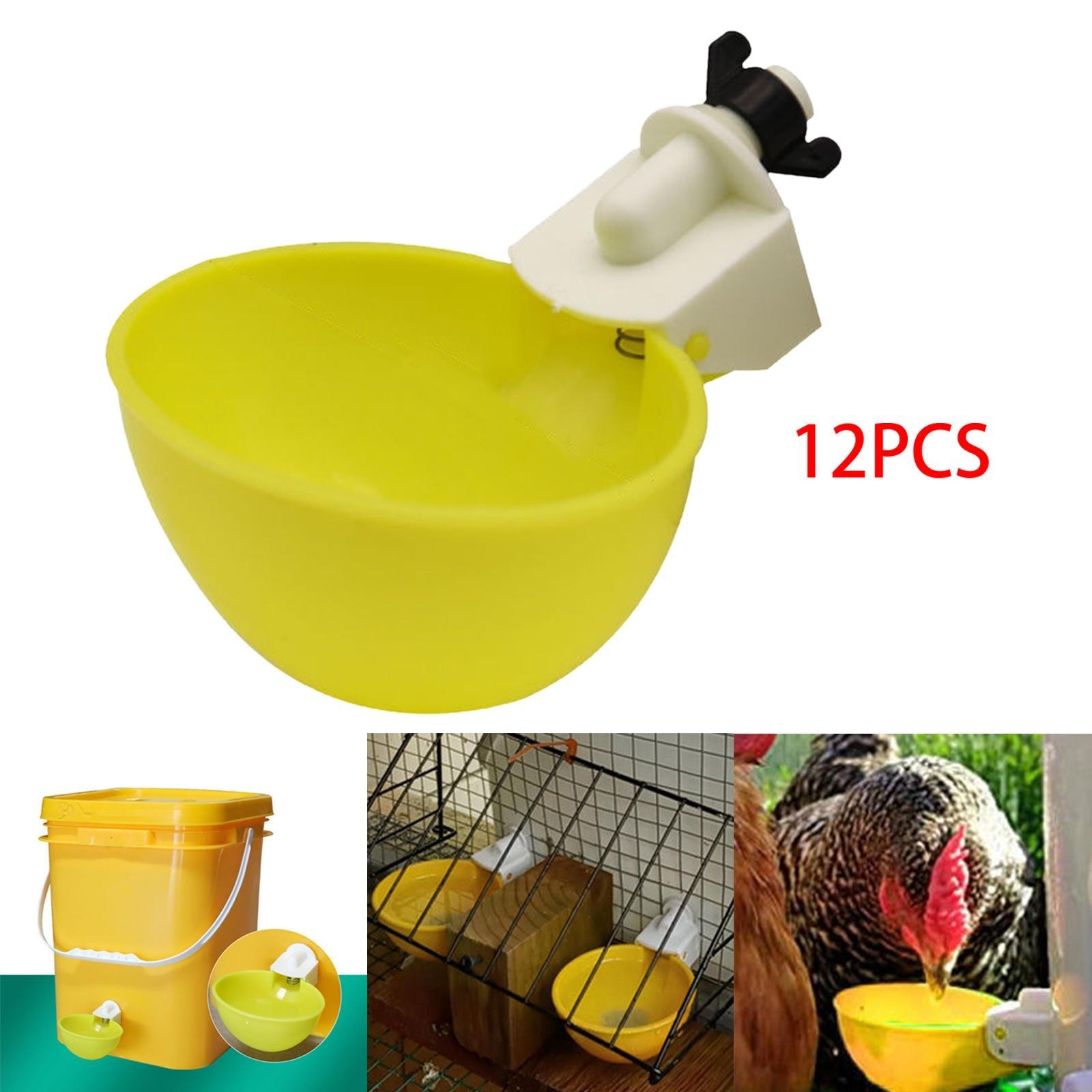 12x Chicken Drinkers Waterers Cups Hanging for Birds Chicks Poultry Supplies