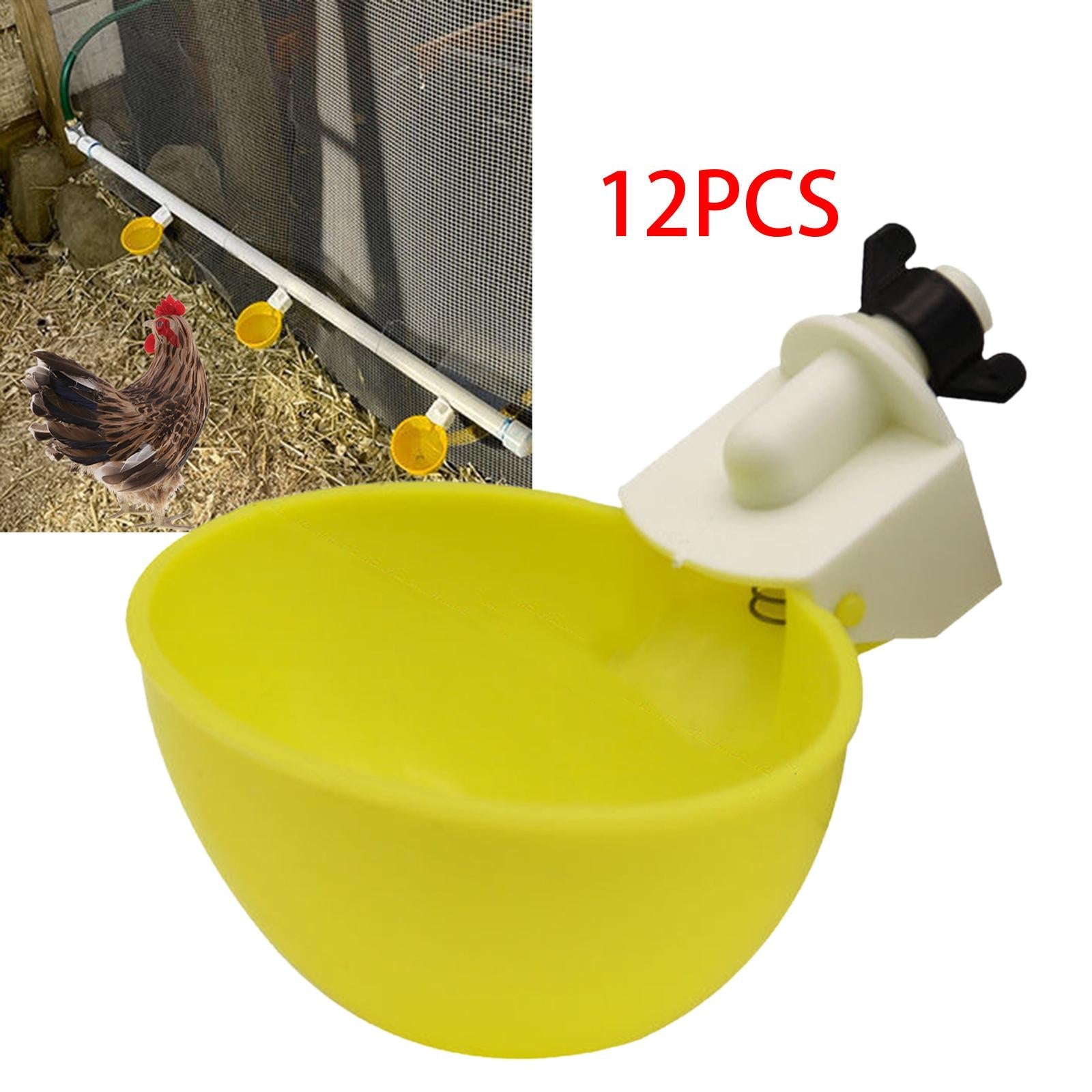 12x Chicken Drinkers Waterers Cups Hanging for Birds Chicks Poultry Supplies