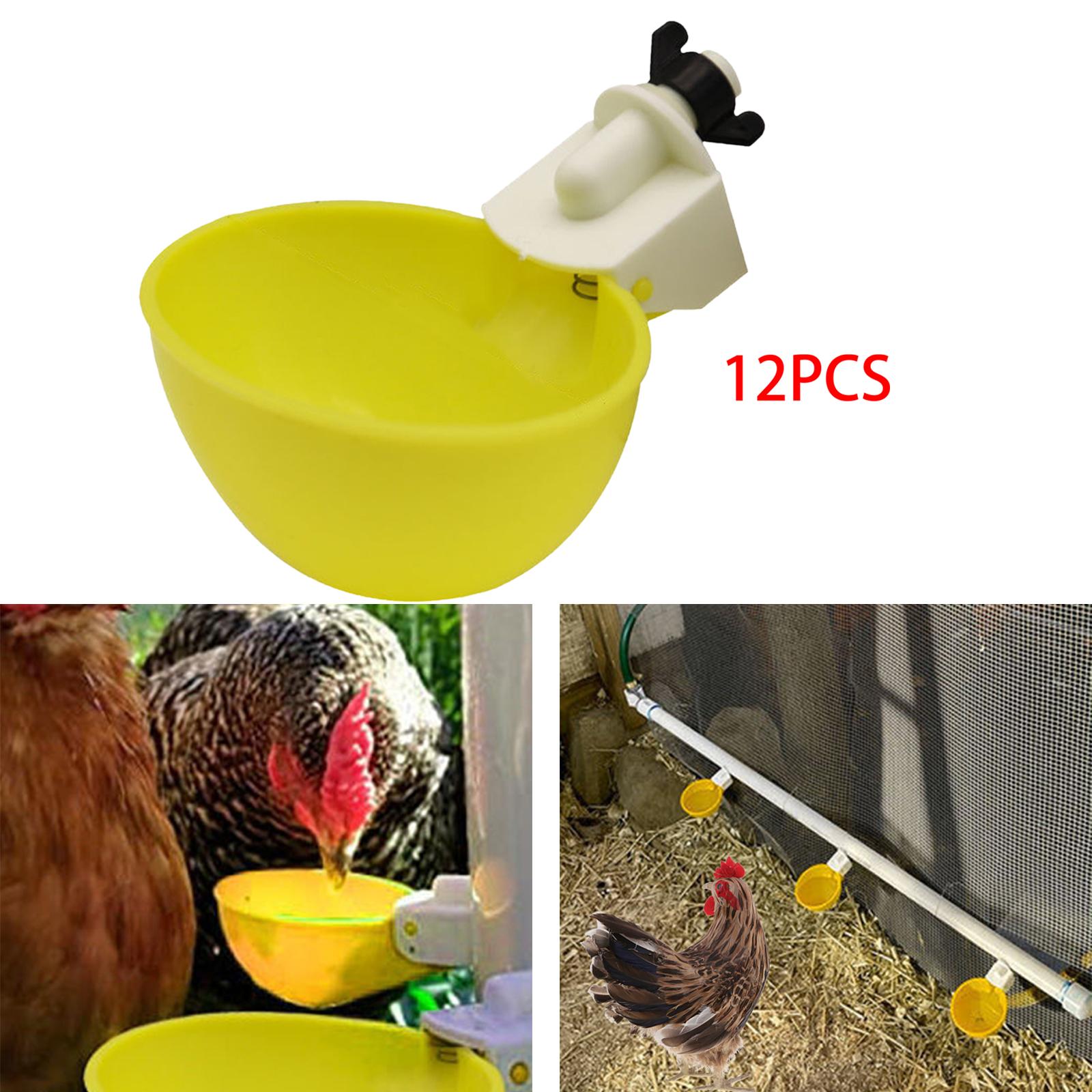 12x Chicken Drinkers Waterers Cups Hanging for Birds Chicks Poultry Supplies