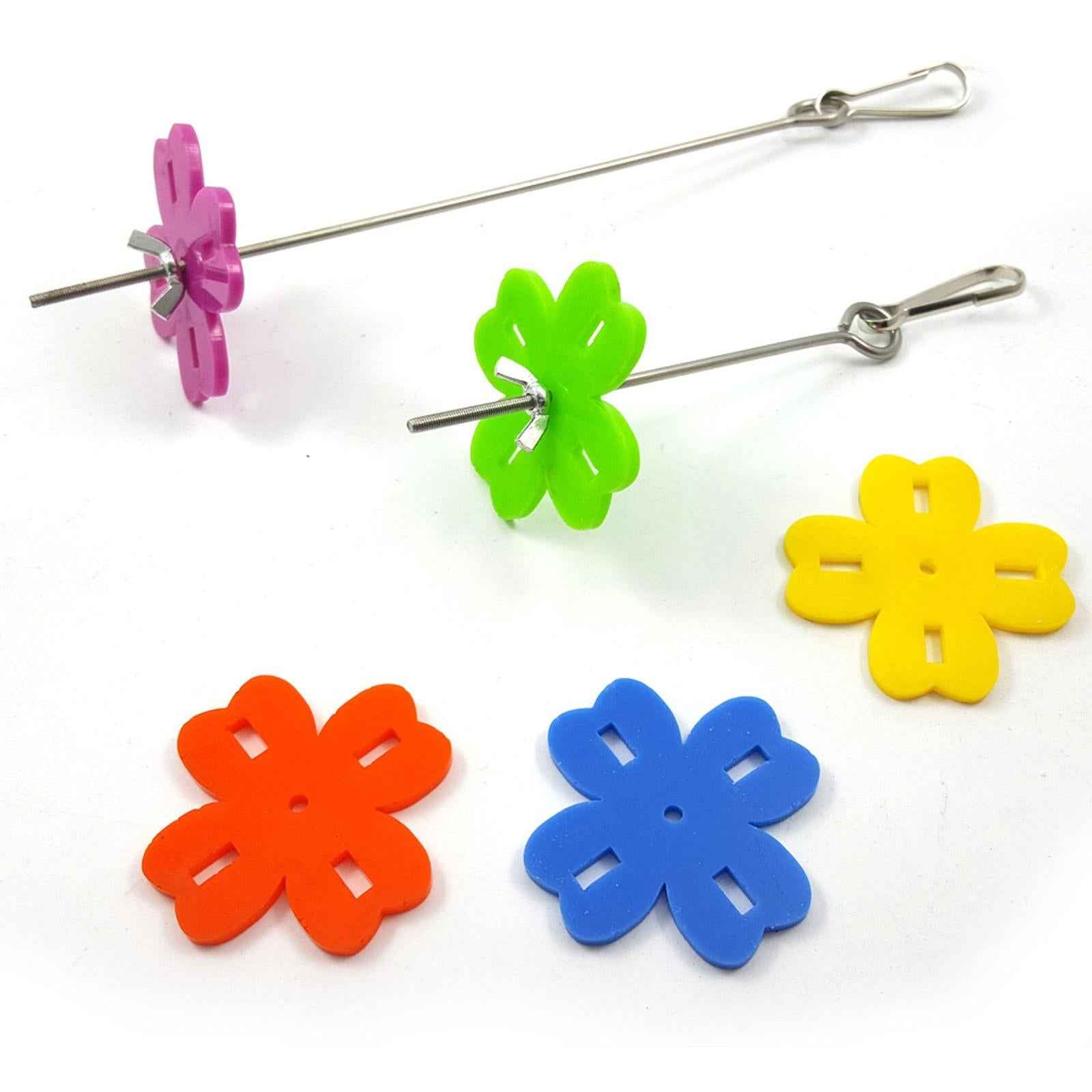 Bird Fruit Fork Stainless Steel Hanging Toy Feeding Tool for Budgie Finches 23.5cm Yellow