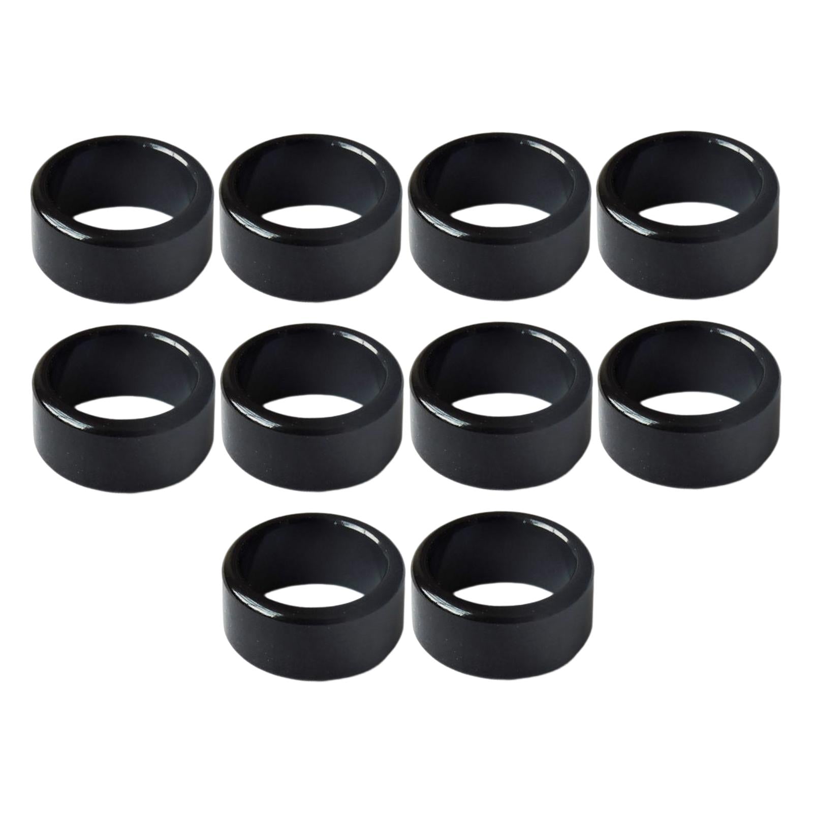 10Pcs Metal Dove Leg Rings Identify Bands Easily Remove Accessories Black