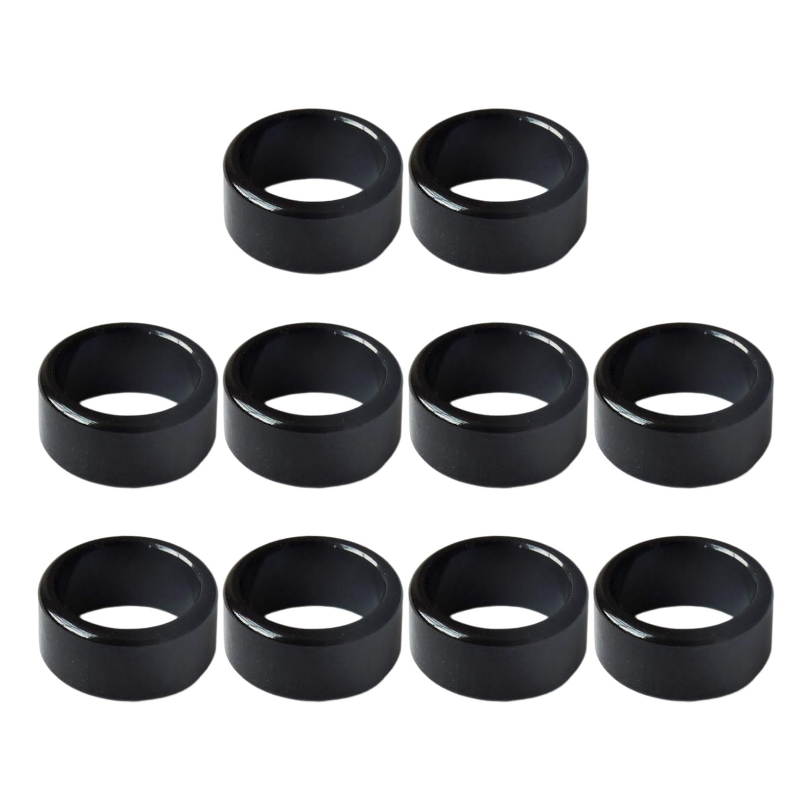 10Pcs Metal Dove Leg Rings Identify Bands Easily Remove Accessories Black