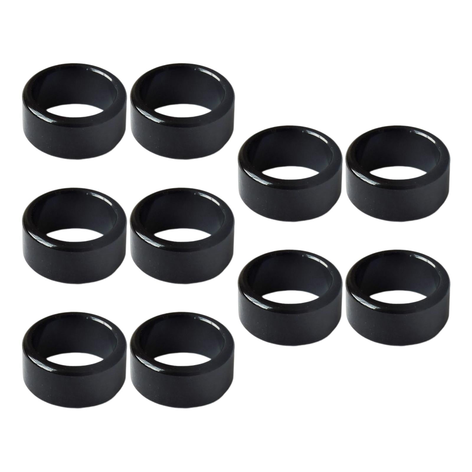 10Pcs Metal Dove Leg Rings Identify Bands Easily Remove Accessories Black