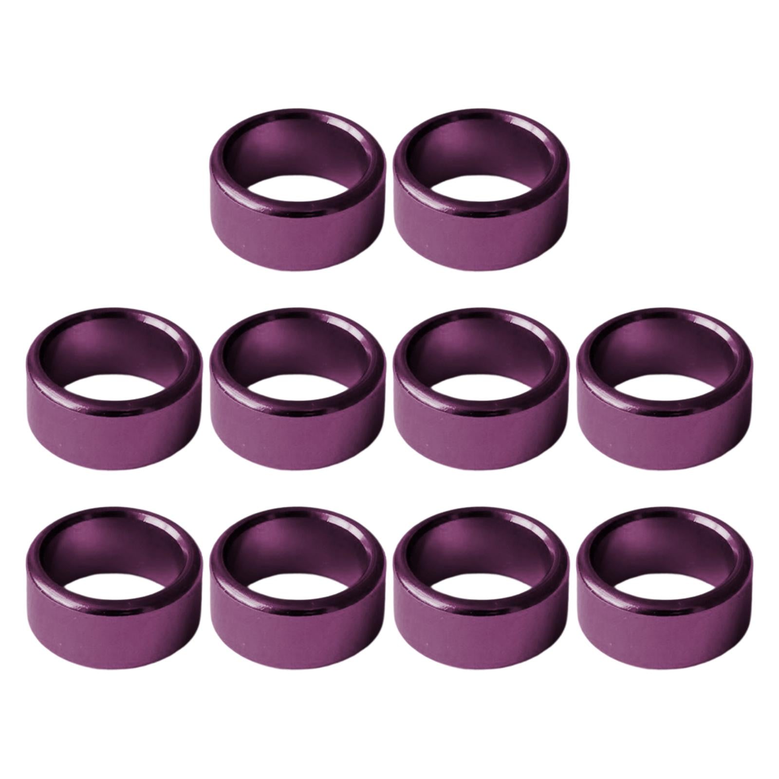 10Pcs Metal Dove Leg Rings Identify Bands Easily Remove Accessories Purple