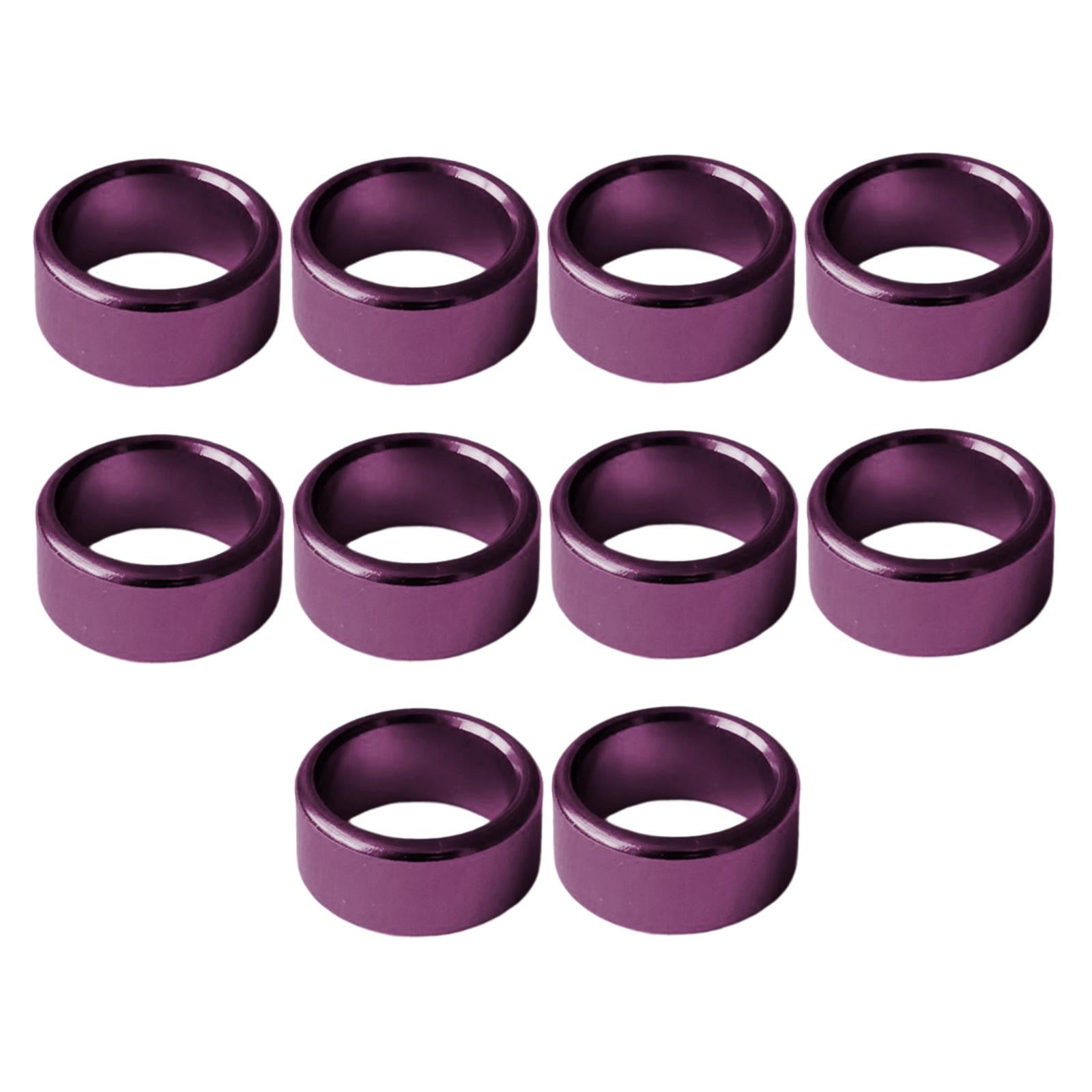 10Pcs Metal Dove Leg Rings Identify Bands Easily Remove Accessories Purple