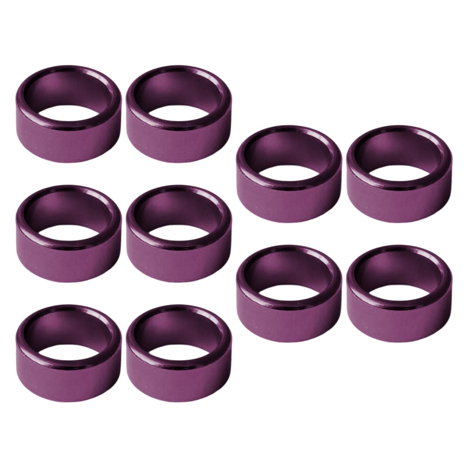 10Pcs Metal Dove Leg Rings Identify Bands Easily Remove Accessories Purple