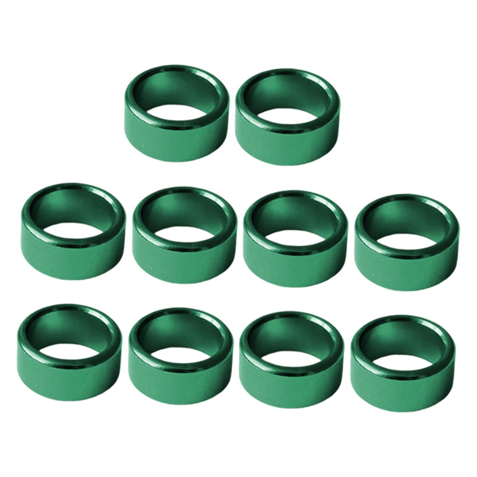 10Pcs Metal Dove Leg Rings Identify Bands Easily Remove Accessories Green