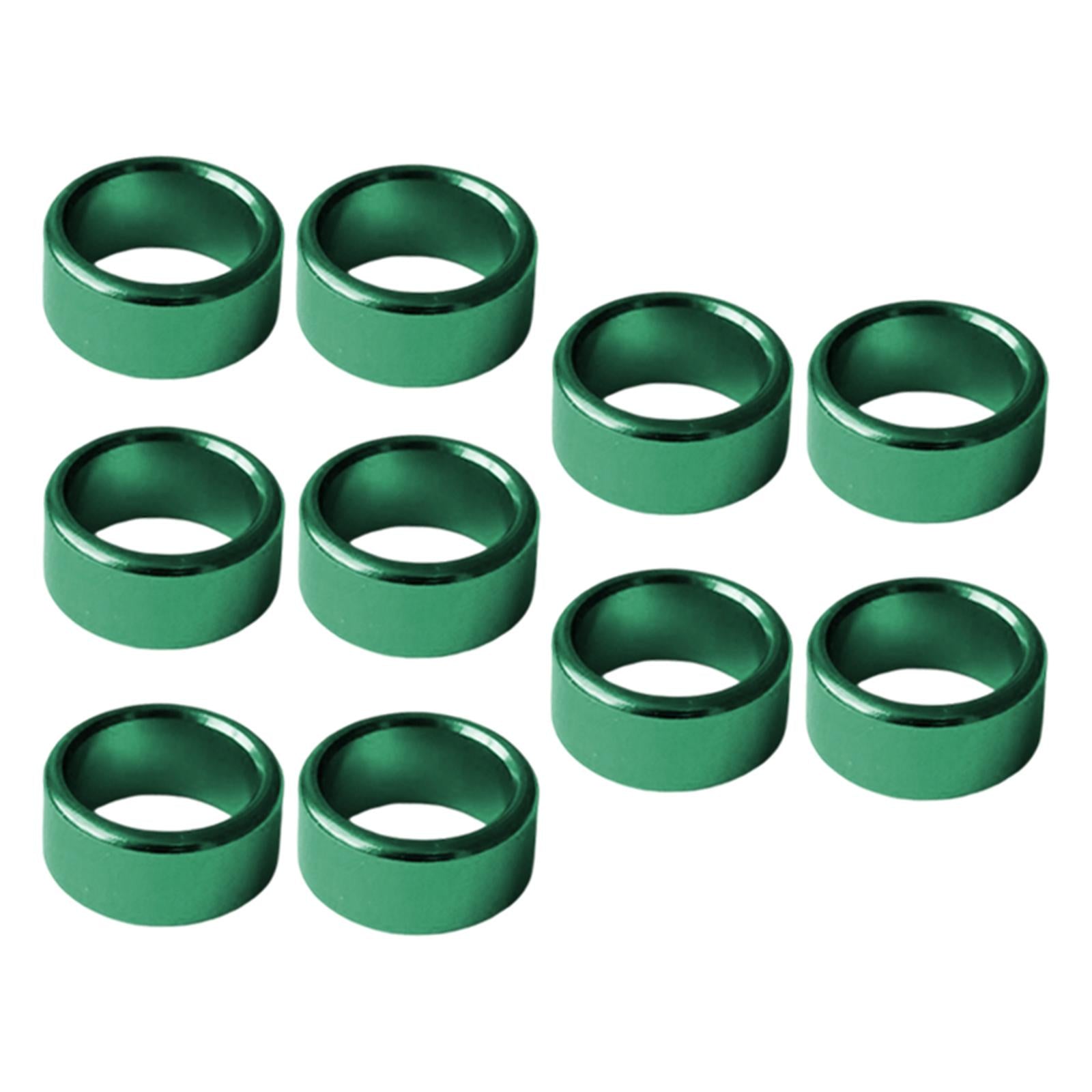 10Pcs Metal Dove Leg Rings Identify Bands Easily Remove Accessories Green