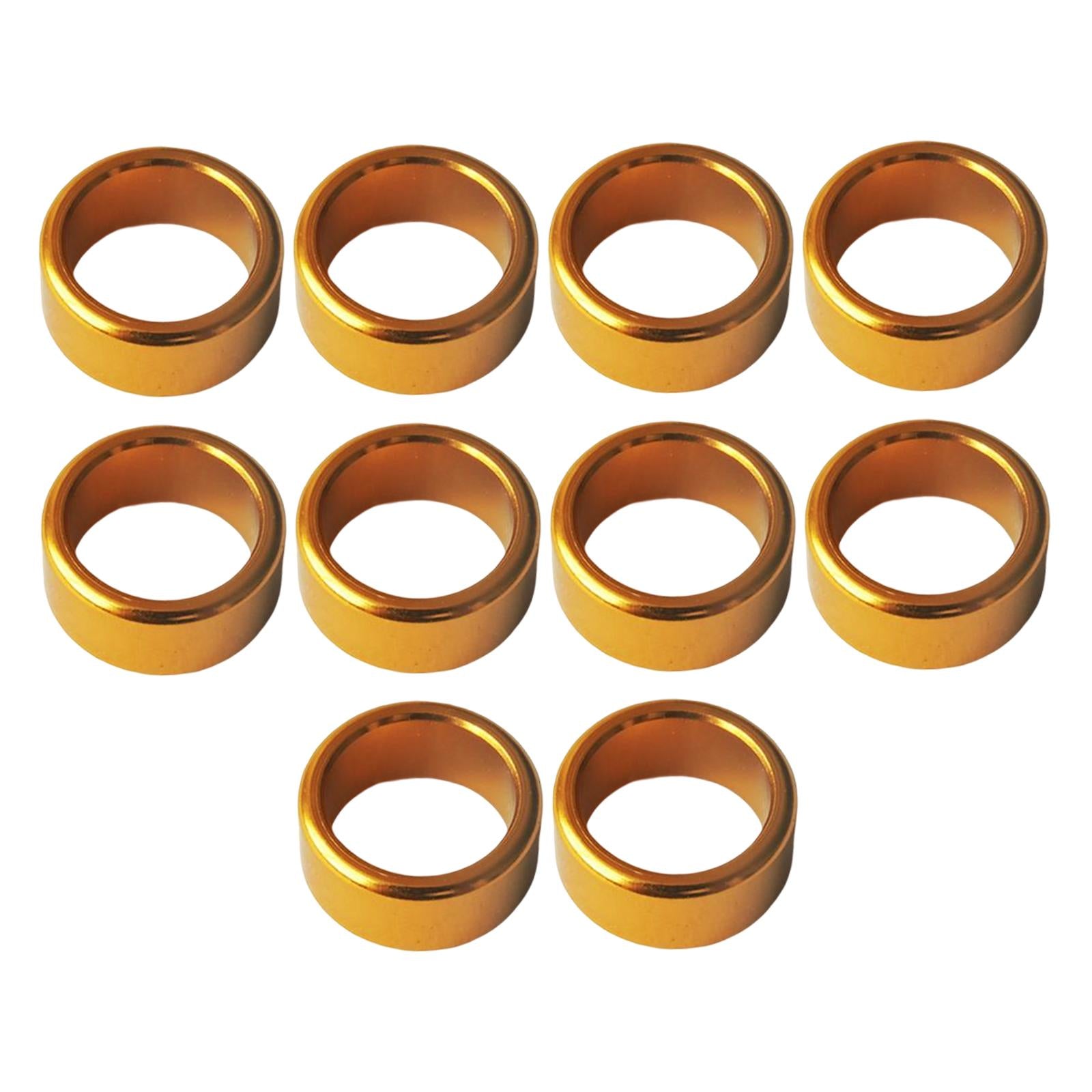 10Pcs Metal Dove Leg Rings Identify Bands Easily Remove Accessories Golden