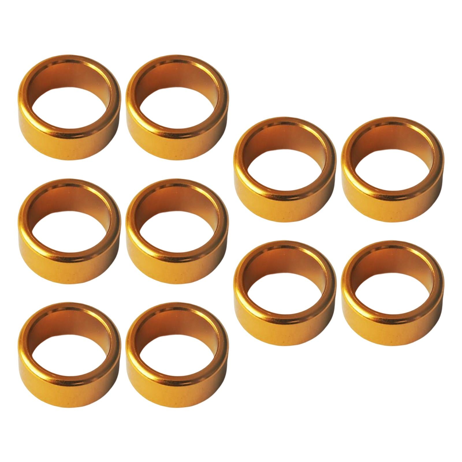 10Pcs Metal Dove Leg Rings Identify Bands Easily Remove Accessories Golden