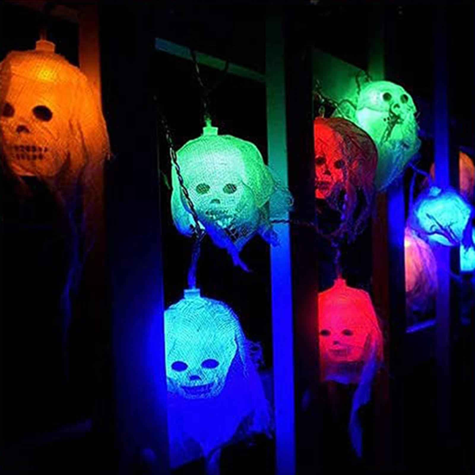 Halloween String Lights Skull with for Party Supplies Halloween Yard