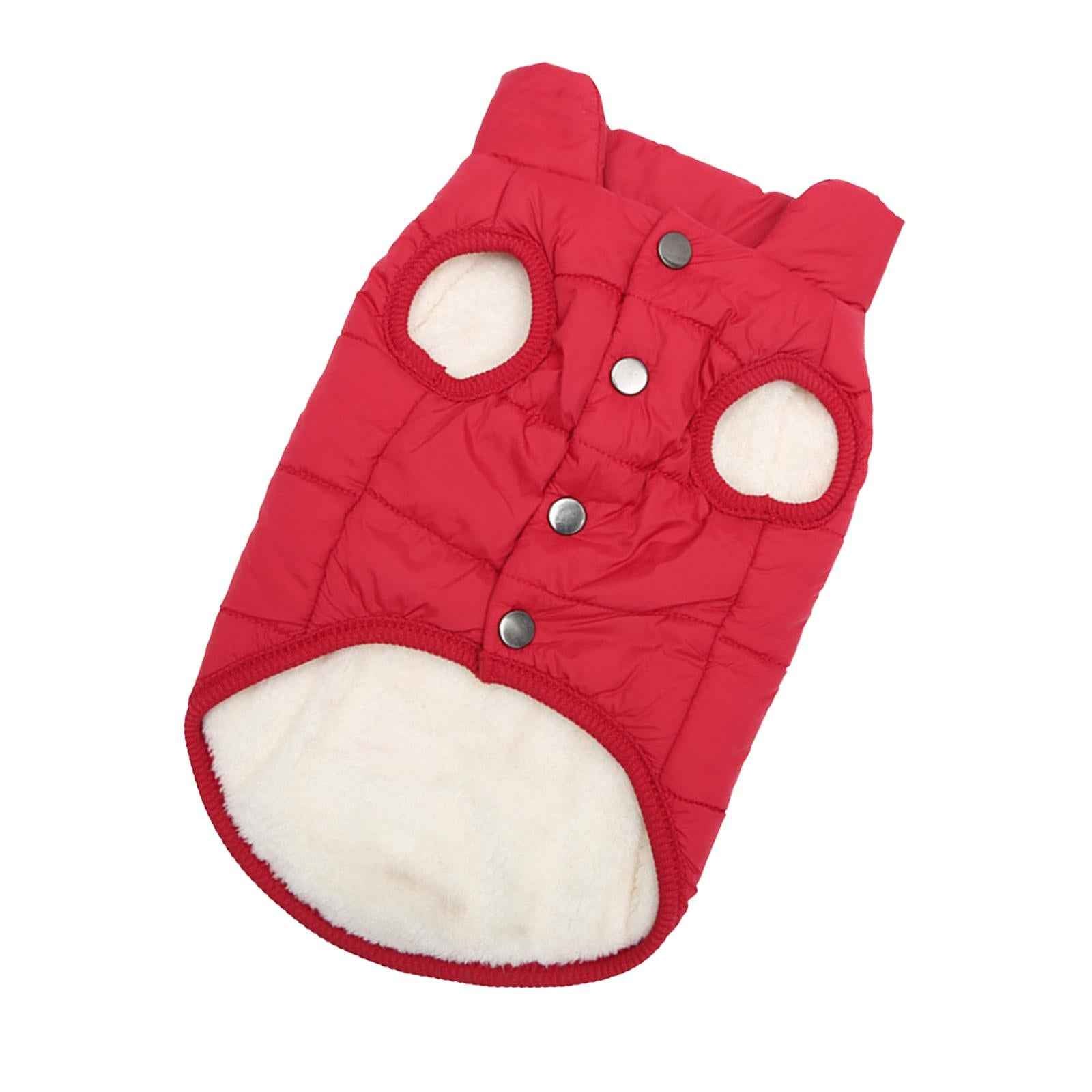 Winter Jacket Coat Cold Weather Comfortable Small Dog Clothes for Puppy Red